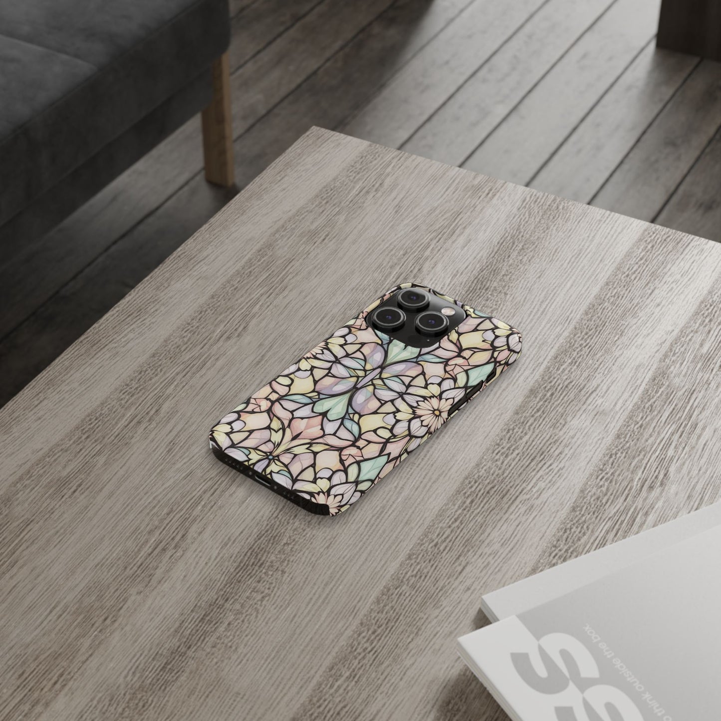 Floral Pattern Slim Phone Case - Perfect Gift for Nature Lovers, Stylish Accessory, Mobile Protection, Unique Design, Spring Vibes