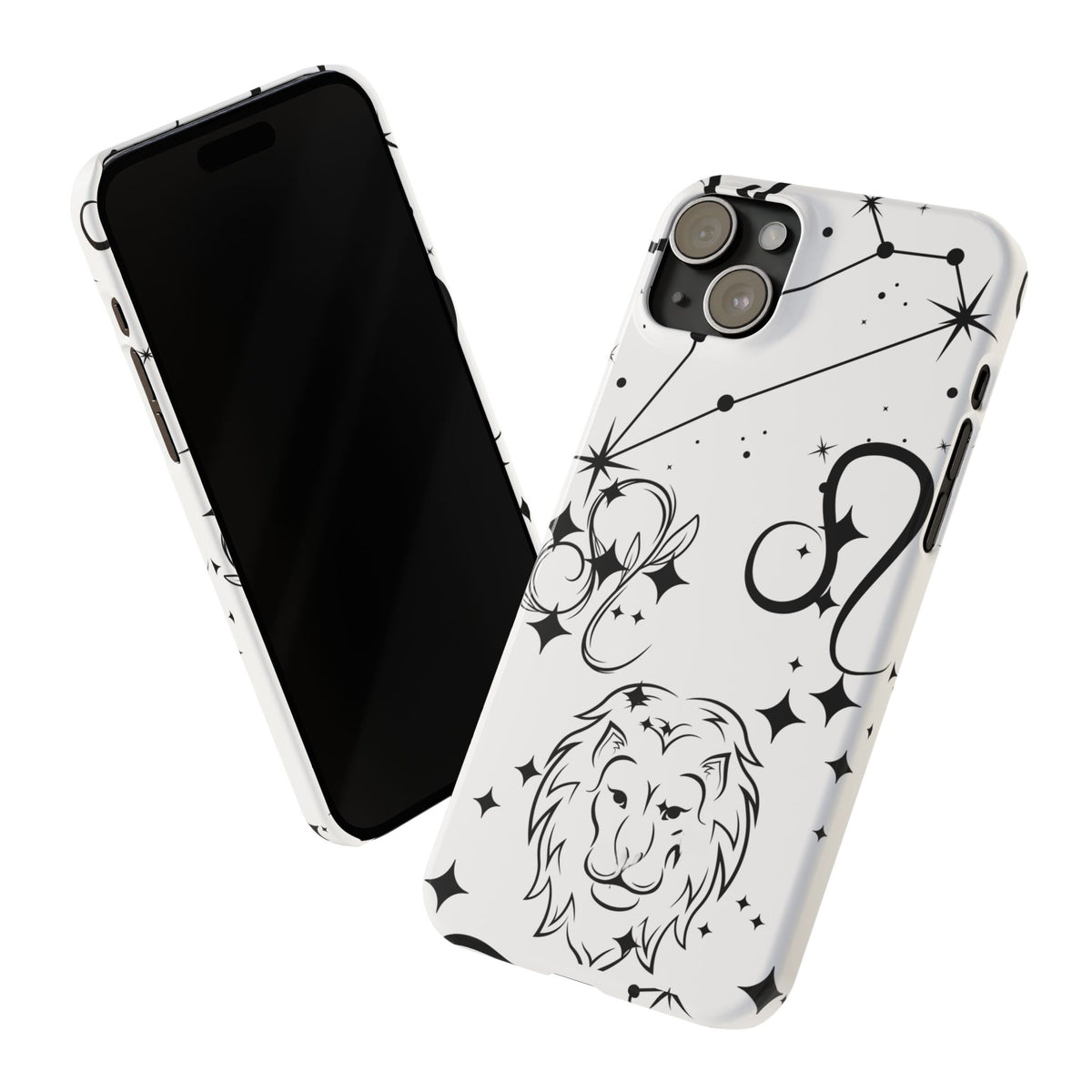 Leo Zodiac Slim Phone Case, Astrology Gift for Her, Celestial Star Sign Cover, Compatible with iPhone 17, 16, 15, 14, 13, 12, 11