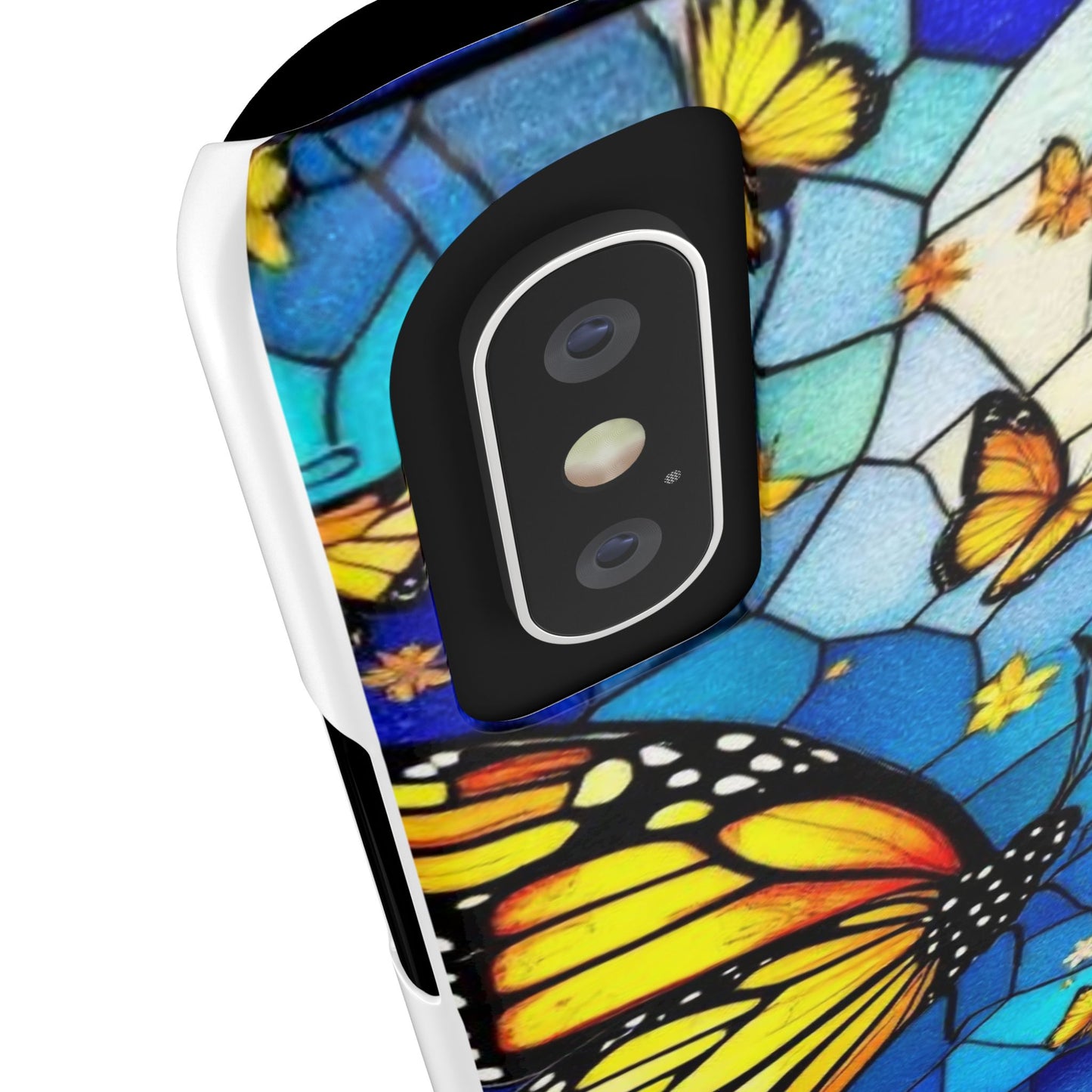 Butterfly Garden Slim Phone Case - Colorful Floral Design, Gift for Nature Lovers, Birthday Surprise, Eco-Friendly, Summer Vibes