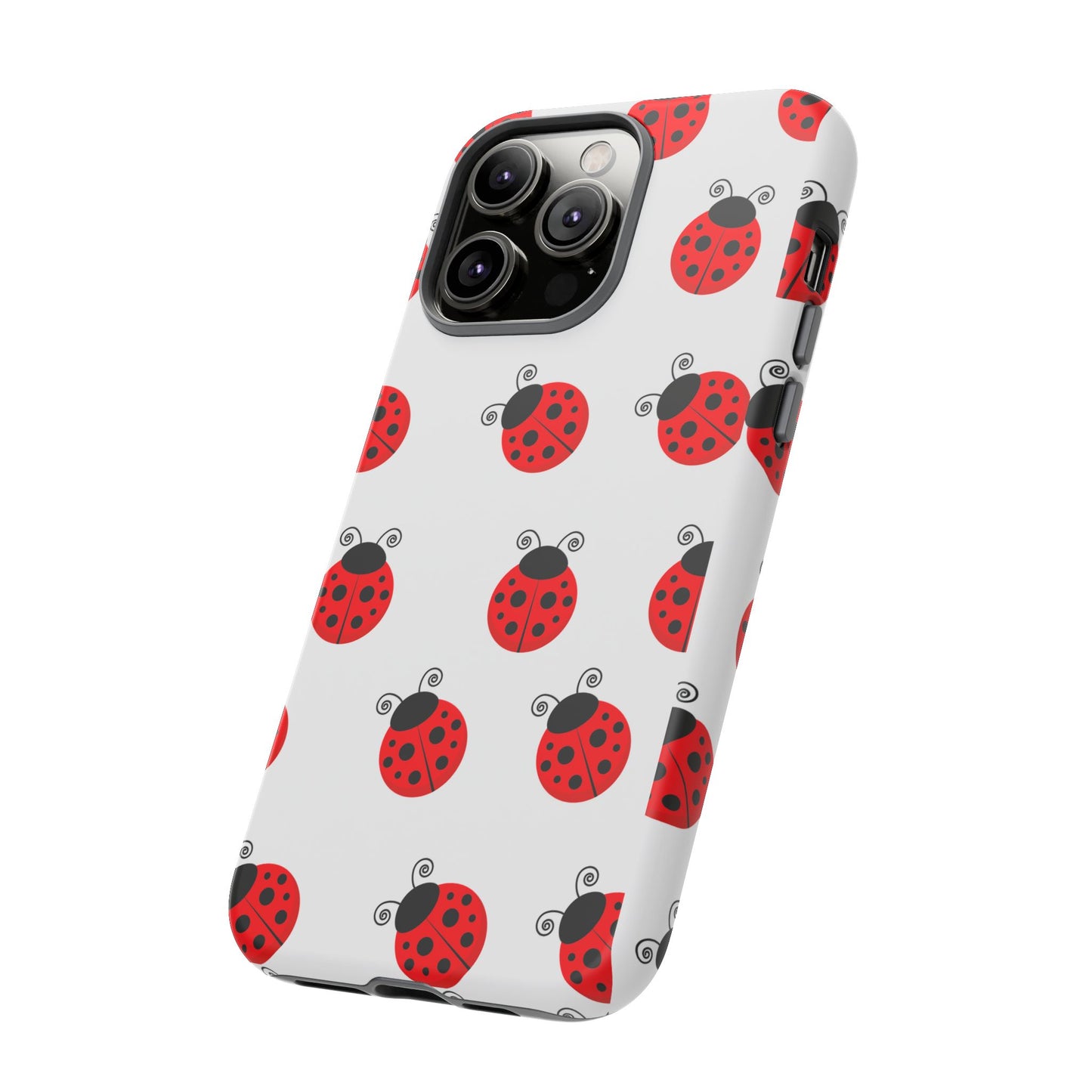 Ladybug Tough Phone Case - Cute Insect Aesthetic, Nature-Inspired Pattern Art, Compatible with iPhone, Galaxy, and Google Phones