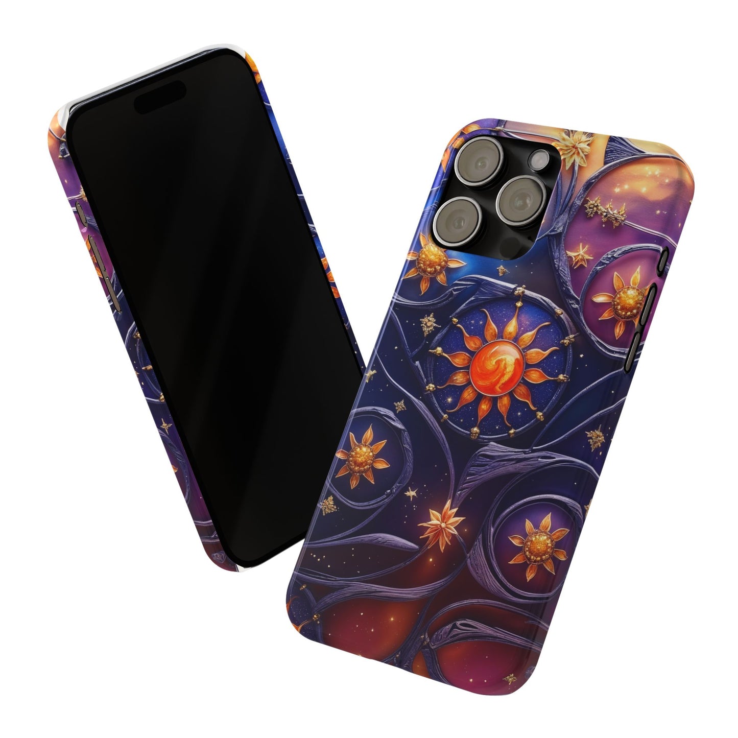 Celestial Slim Phone Cases, Starry Sky Phone Cover, Zodiac Design, Astrology Gift, Cosmic Phone Accessories