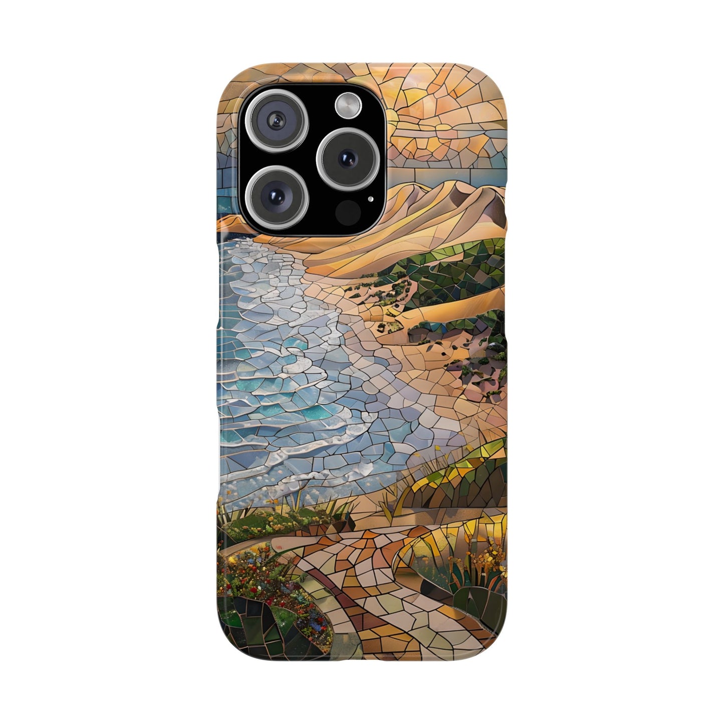 Indiana Dunes National Park Michigan Slim Phone Case, Mosaic Phone Case, East U.S. Nature Art, Coastal Chic, Ocean Lovers, Nature Inspired