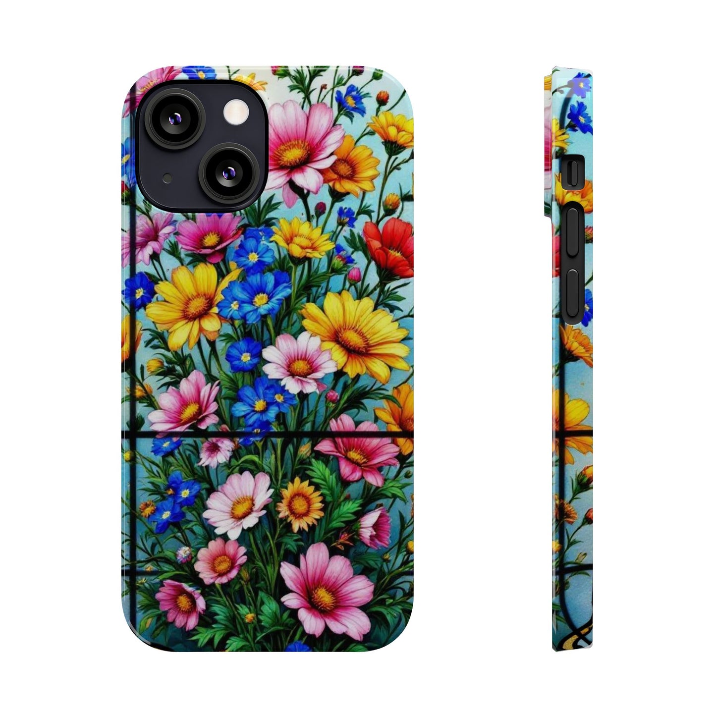 Vibrant Floral Slim Phone Cases | Cute Phone Cover Gifts for Nature Lovers, Spring Decor, Birthday or Holiday Gifts, Flower Design
