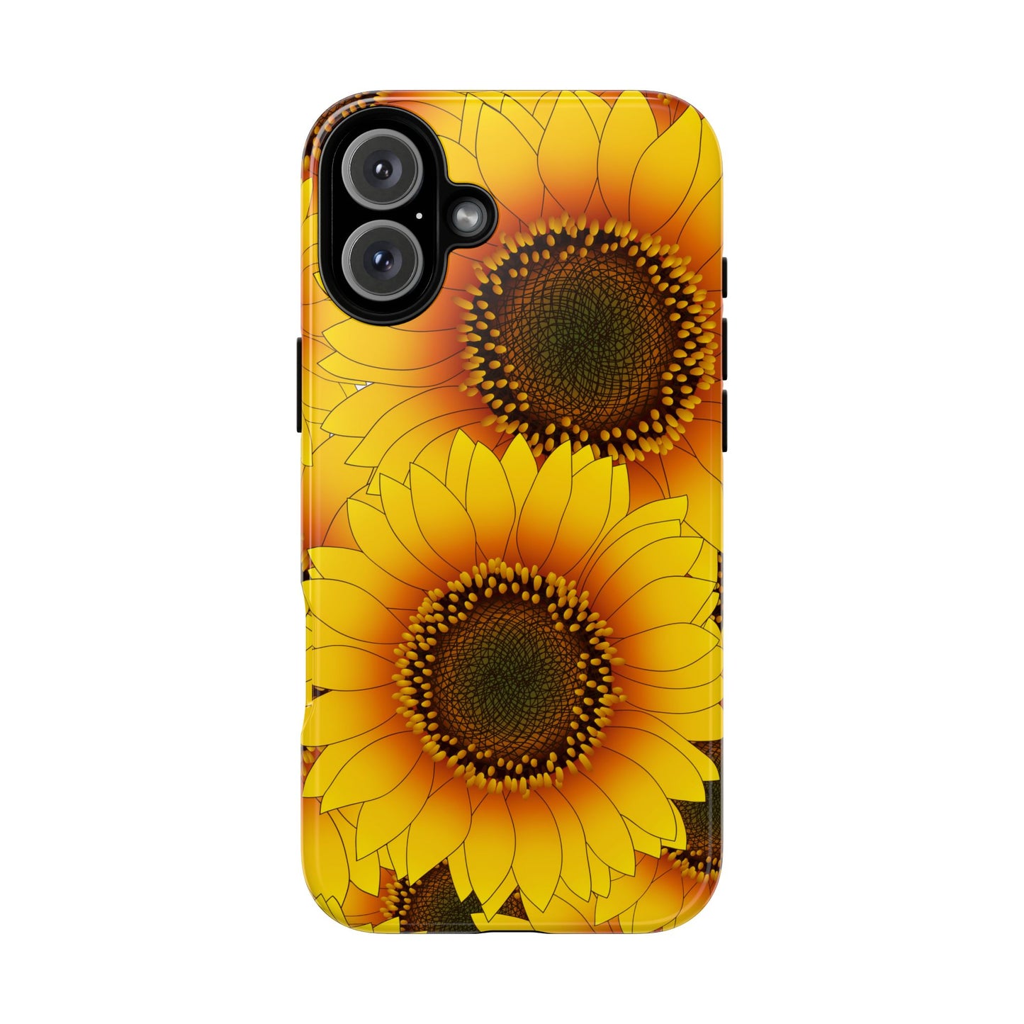 Sunflower Aesthetic Tough Phone Case - Bright Floral Art, Bold Yellow Sunflower Design, Compatible with iPhone, Galaxy, and Google Phones