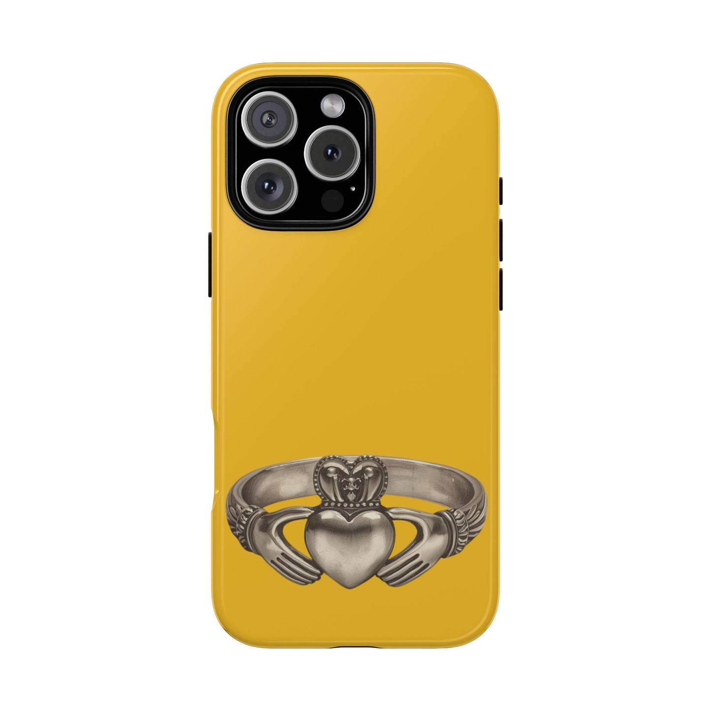 Claddagh Tough Phone Case Irish Symbol Ring Love Loyalty Friendship Vintage Gold Compatible with iPhone 17 16 15 14 13 Galaxy Google