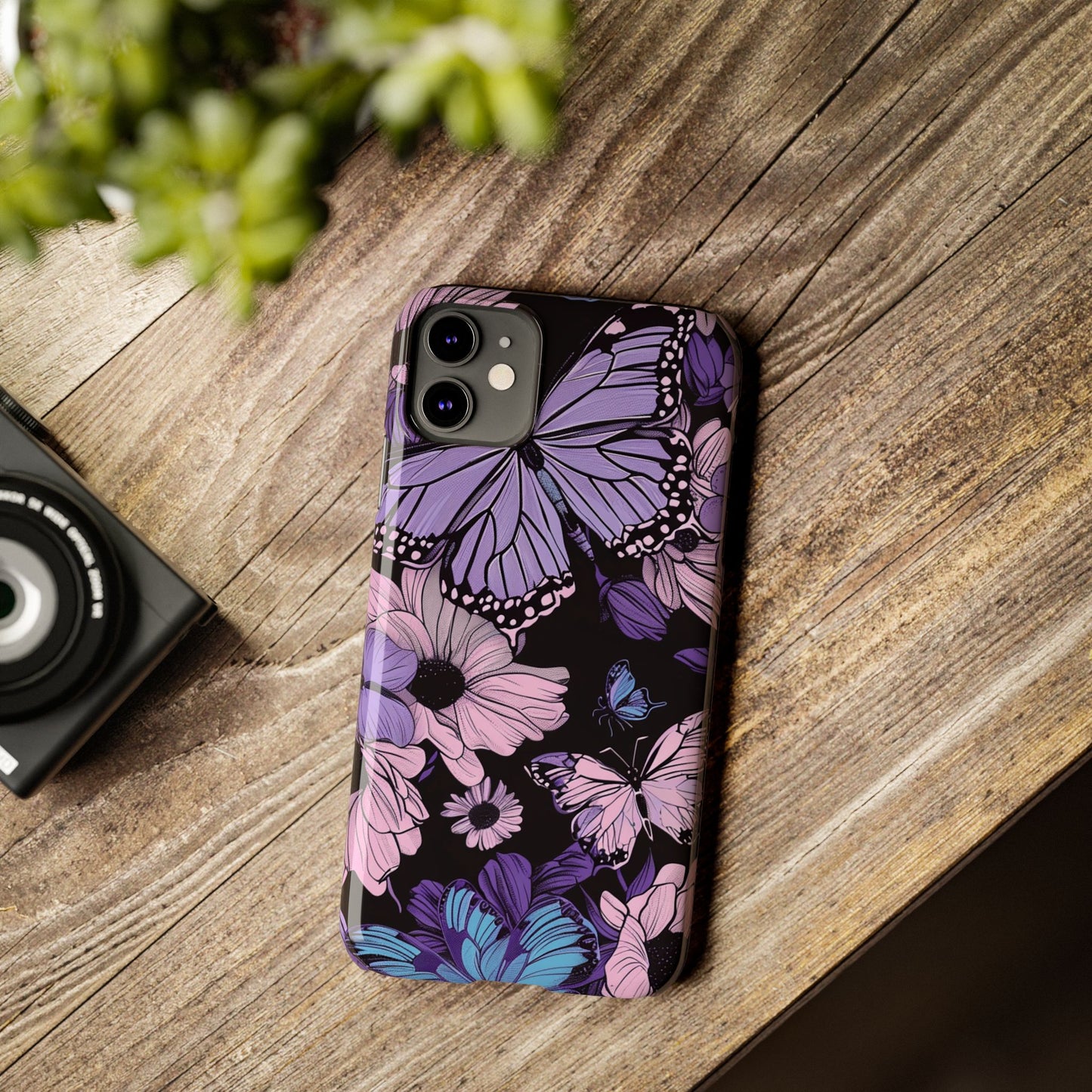 Butterfly Floral Phone Case | Slim Phone Cases for Nature Lovers, Floral Gifts, Trendy Accessories, Spring Vibes, Unique Phone Cover