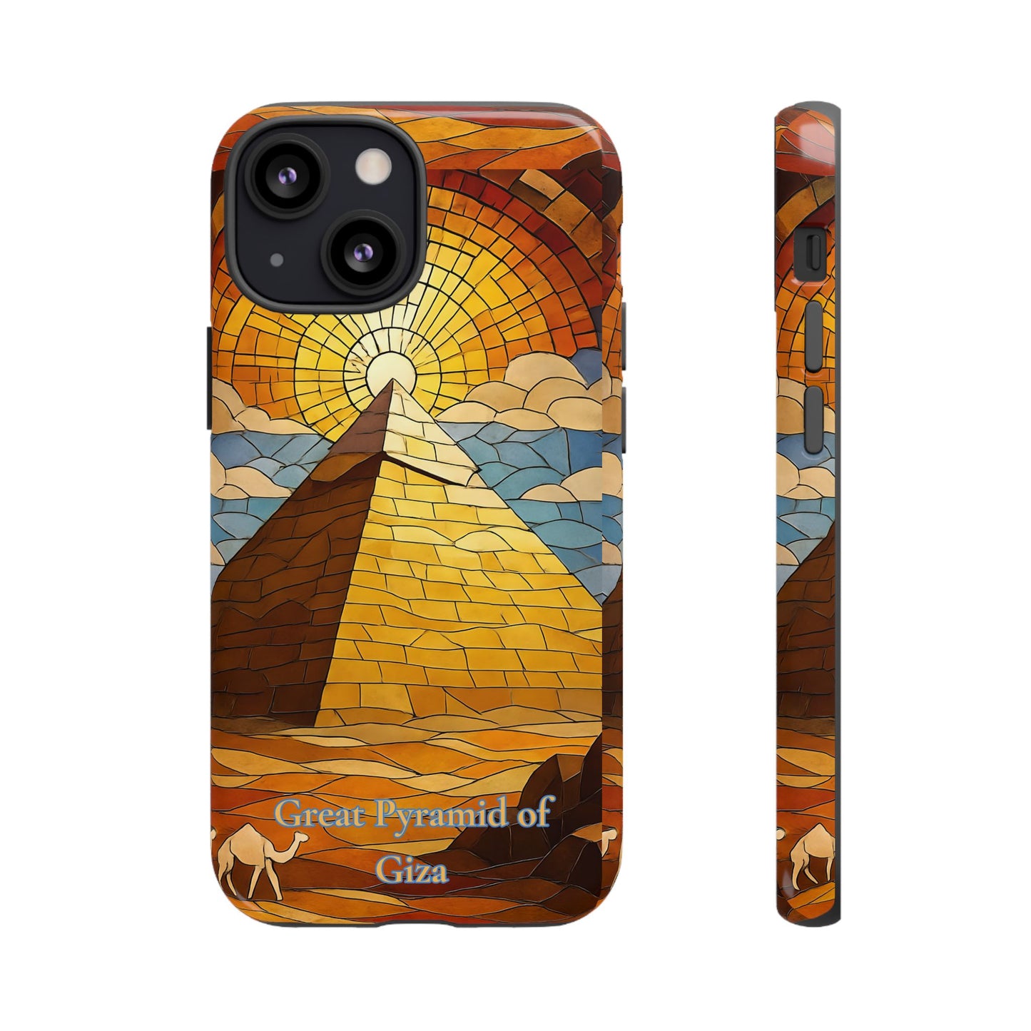 Great Pyramid of Giza Tough Phone Case - Ancient Egypt Aesthetic, World Wonder Art Design, Compatible with iPhone, Galaxy, and Google Phones