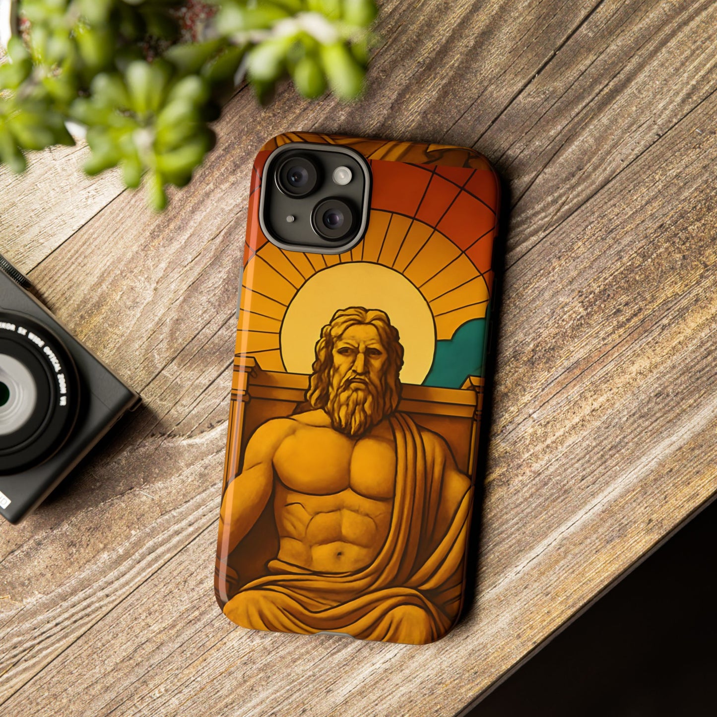 Olympia Zeus Statue Tough Phone Case - Classic Greek Art Design, Historic World Wonder Aesthetic, Compatible with iPhone, Galaxy, and Google