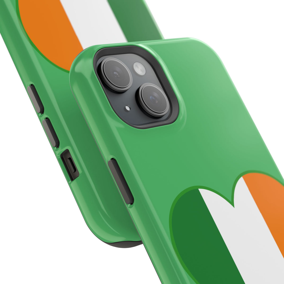 Ireland Heart Flag Magnetic Phone Case, St. Patrick Design Phone Cover Compatible with iPhone 17, 16, 15, 14, 13