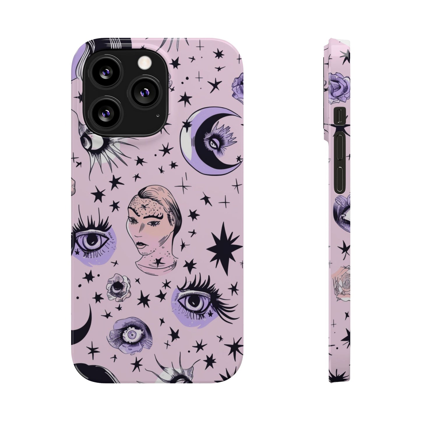 Celestial Slim Phone Cases - Stylish Cosmic Design, Personalized Phone Protectors, Astrology Gifts, Unique Phone Accessories, Moon & Stars