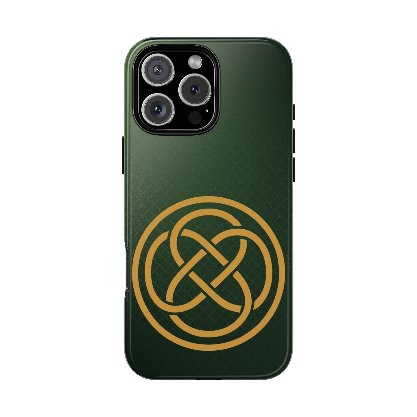 Celtic Shield Knot Emerald Tough Phone Case Irish Heritage Symbol Compatible with iPhone 17 16 15 14 13 12 11 Pro Max Galaxy Pixel