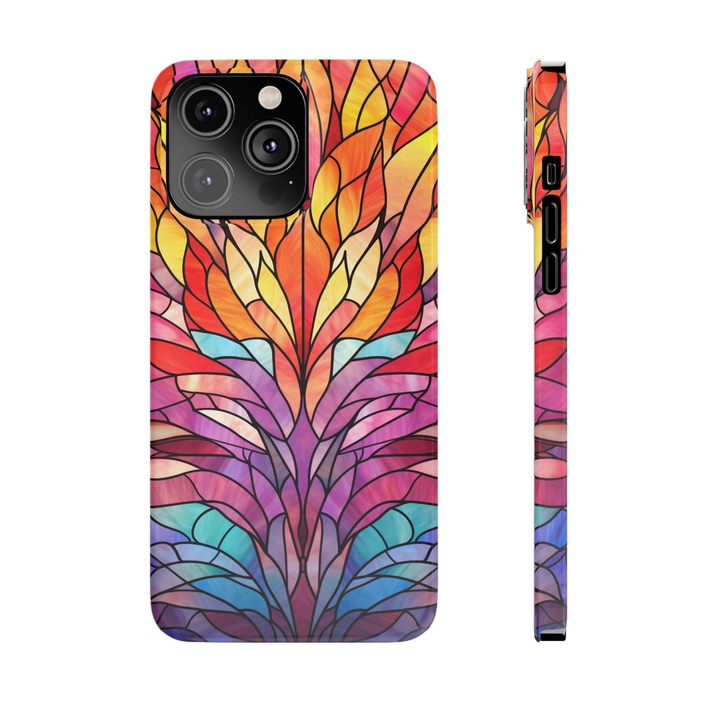 Vibrant Floral Slim Phone Cases, Colorful Smartphone Cover, Artistic Phone Skin, Unique Gift for Her, Nature-Inspired Accessory