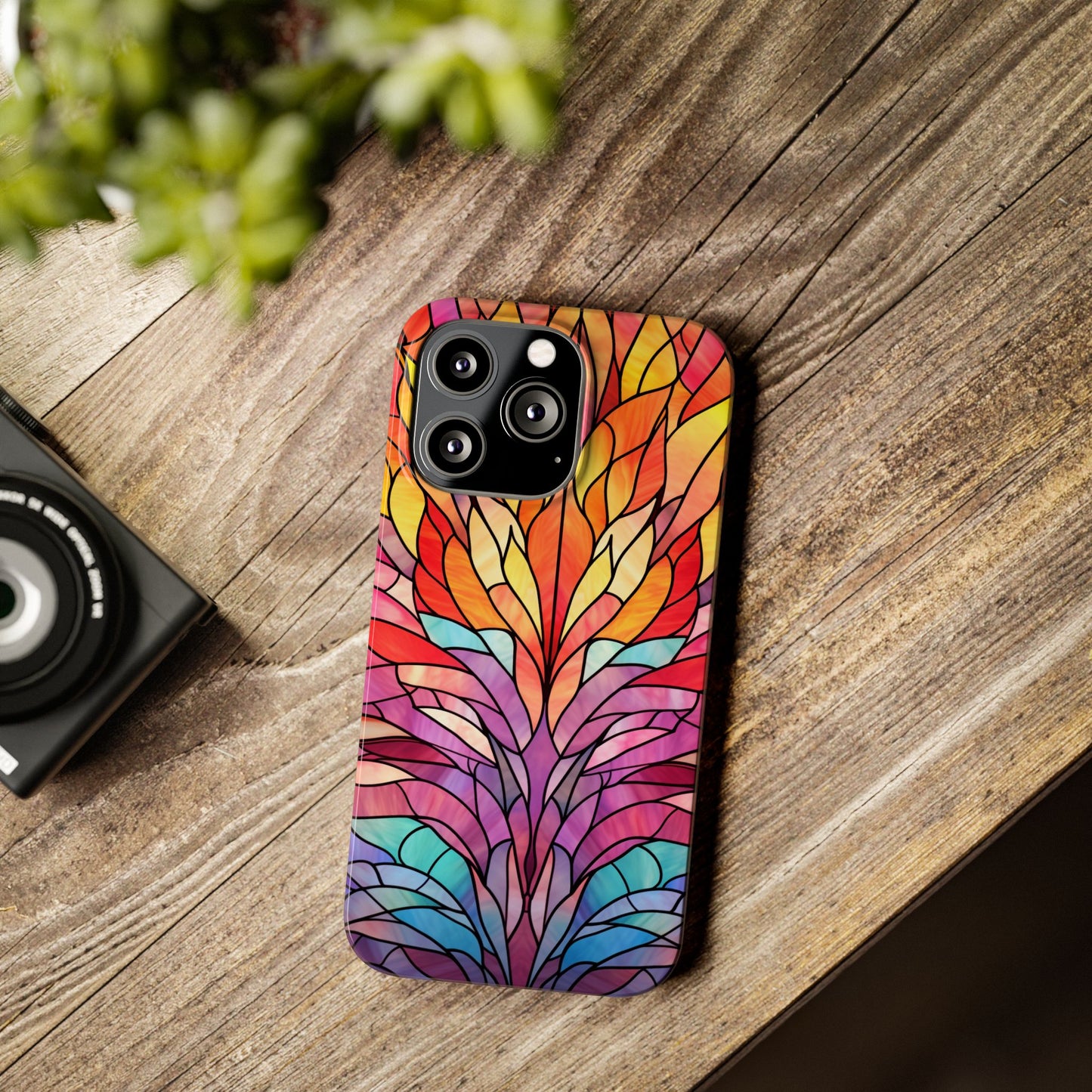 Vibrant Floral Slim Phone Cases, Colorful Smartphone Cover, Artistic Phone Skin, Unique Gift for Her, Nature-Inspired Accessory