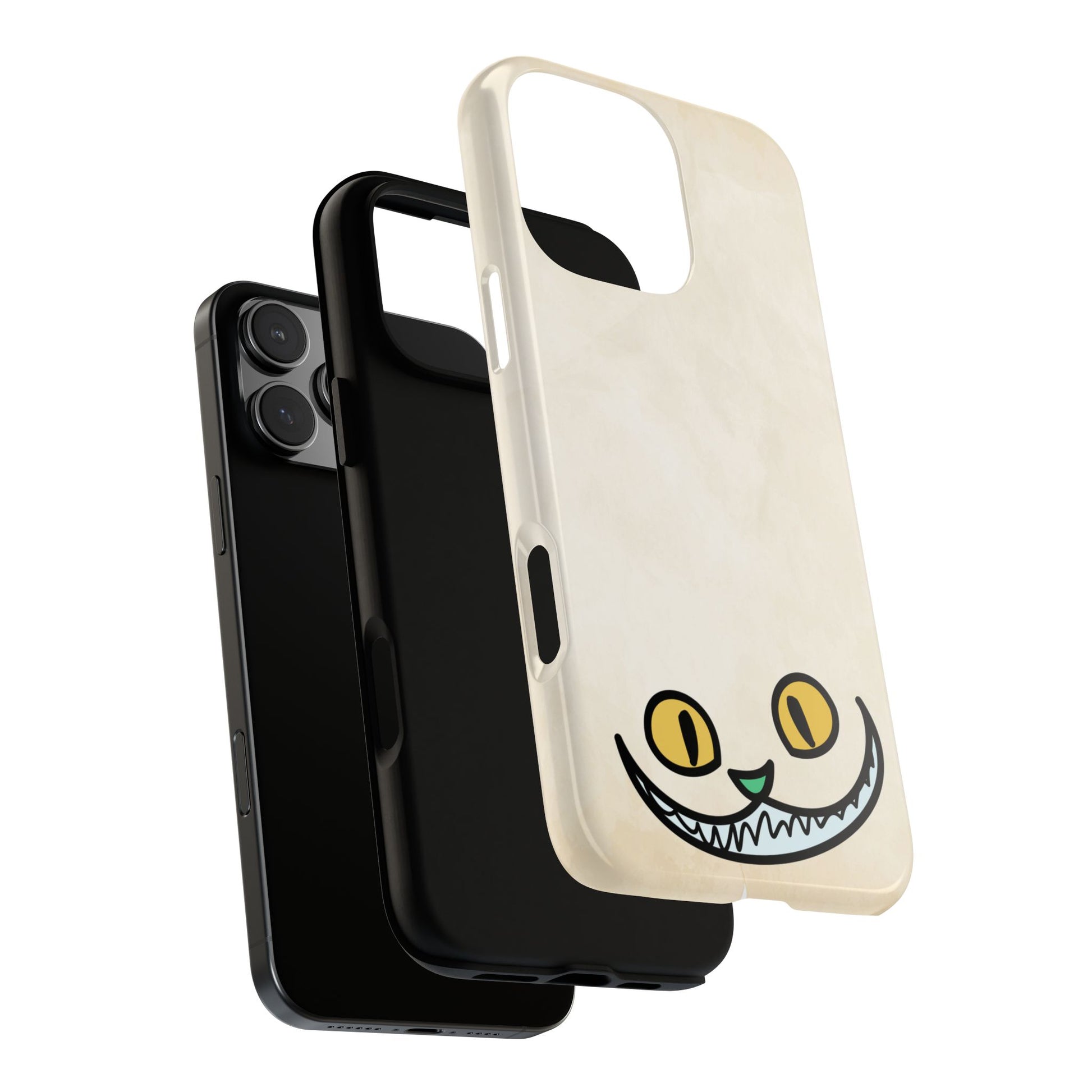 Classic Wonderland sign tough case featuring hand-drawn line art and an antique parchment background. Designed for iPhone 16, iPhone 17, Galaxy, and Google Pixel models with precise cutouts and strong protection.
