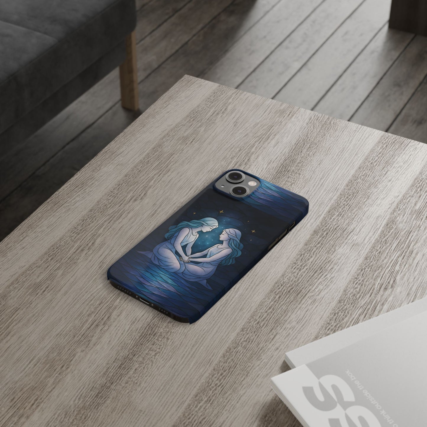 Gemini Zodiac Slim Phone Case, Astrology Gift for Her, Celestial Star Sign, Birthday Gift, Compatible with iPhone 17, 16, 15, 14, 13