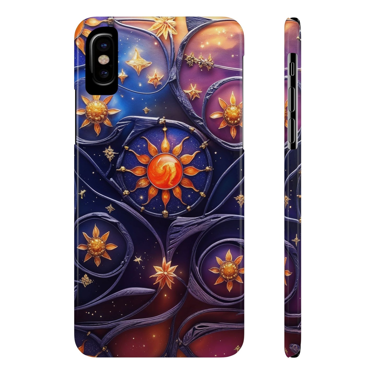 Celestial Slim Phone Cases, Starry Sky Phone Cover, Zodiac Design, Astrology Gift, Cosmic Phone Accessories