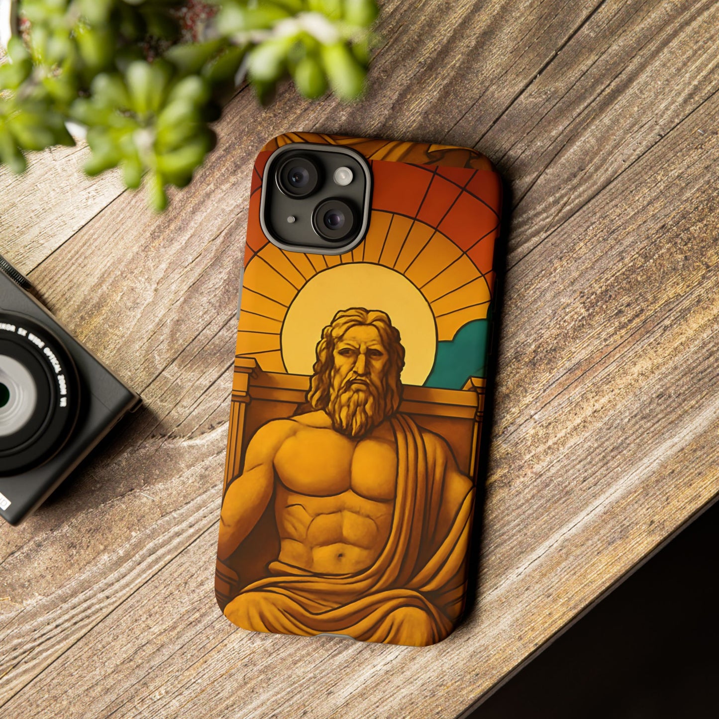 Olympia Zeus Statue Tough Phone Case - Classic Greek Art Design, Historic World Wonder Aesthetic, Compatible with iPhone, Galaxy, and Google