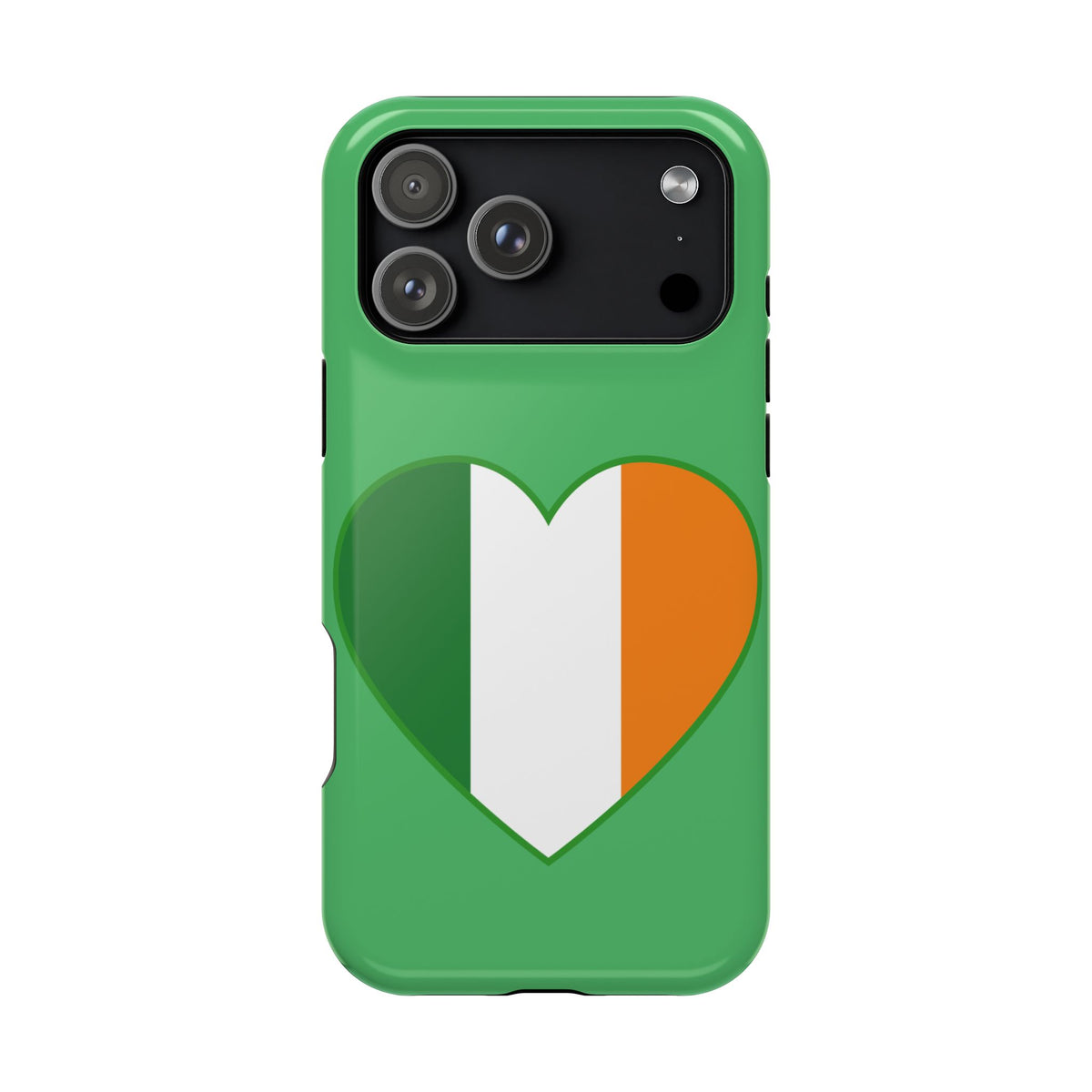 Ireland Heart Flag Magnetic Phone Case, St. Patrick Design Phone Cover Compatible with iPhone 17, 16, 15, 14, 13