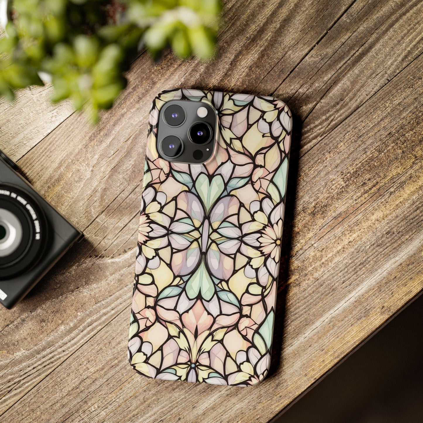 Floral Pattern Slim Phone Case - Perfect Gift for Nature Lovers, Stylish Accessory, Mobile Protection, Unique Design, Spring Vibes
