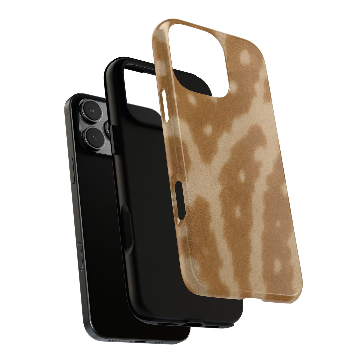 Giraffe Print Tough Phone Case, Animal Print, Protective Faux Skin Style Cover Compatible with iPhone 17, 16, 15, 14, 13, Galaxy, Google