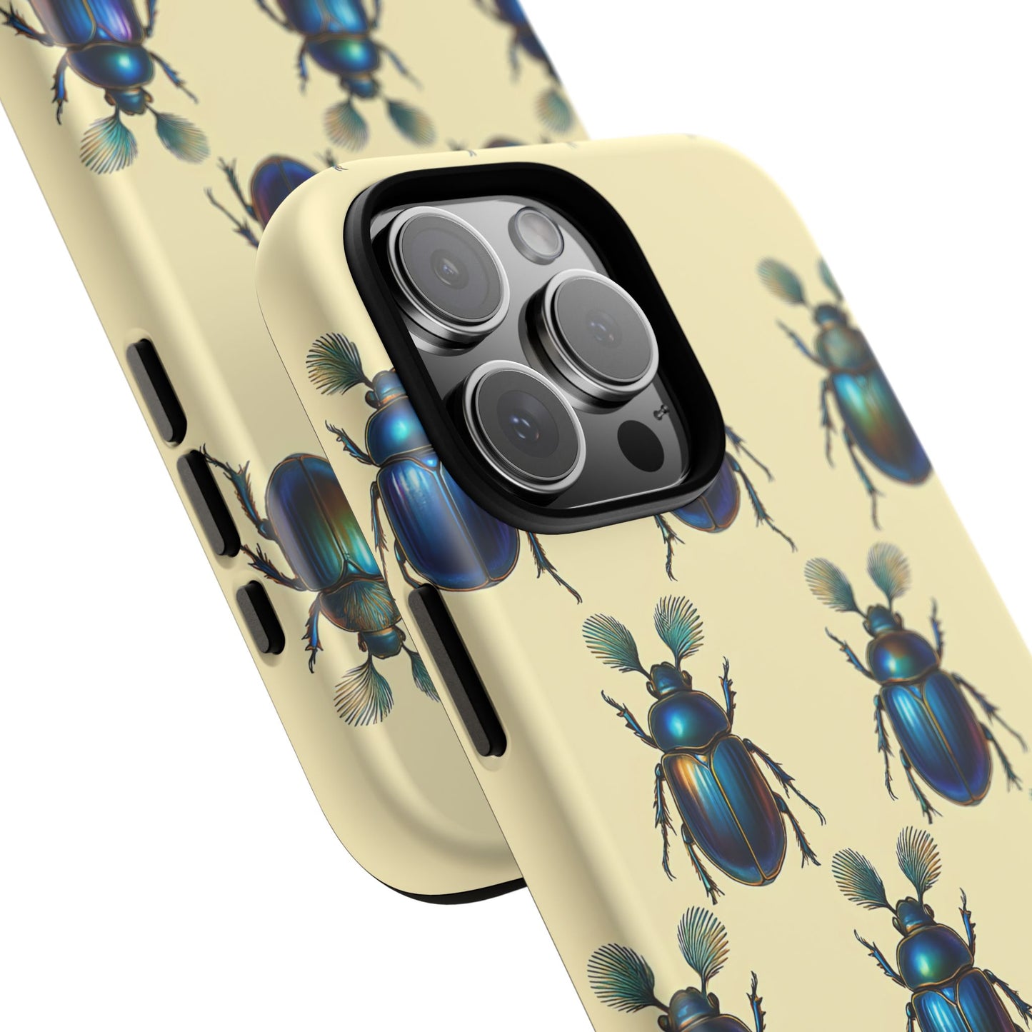 Beetle Tough Phone Case - Nature-Inspired Insect Art, Vintage Bug Pattern Design, Compatible with iPhone, Galaxy, and Google Phones