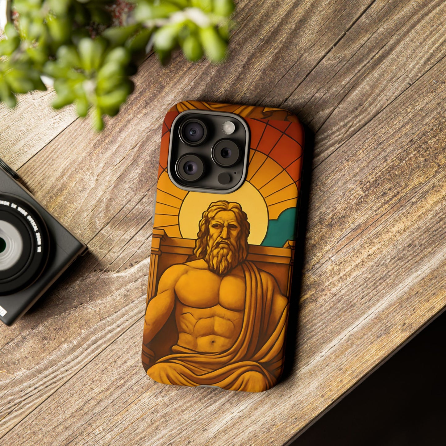 Olympia Zeus Statue Tough Phone Case - Classic Greek Art Design, Historic World Wonder Aesthetic, Compatible with iPhone, Galaxy, and Google