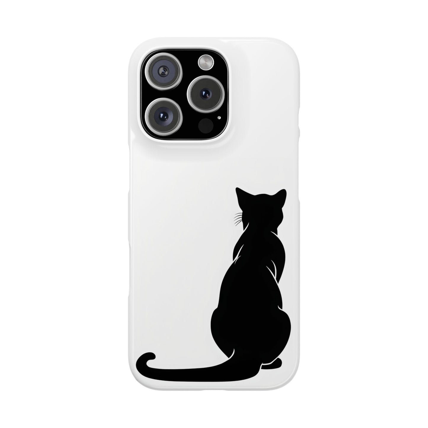 Black Cat Halloween Slim Phone Case Coquette, Creepy Cute Gift for Her, Goth Coquette Spooky Case, Compatible with iPhone, Galaxy, Google