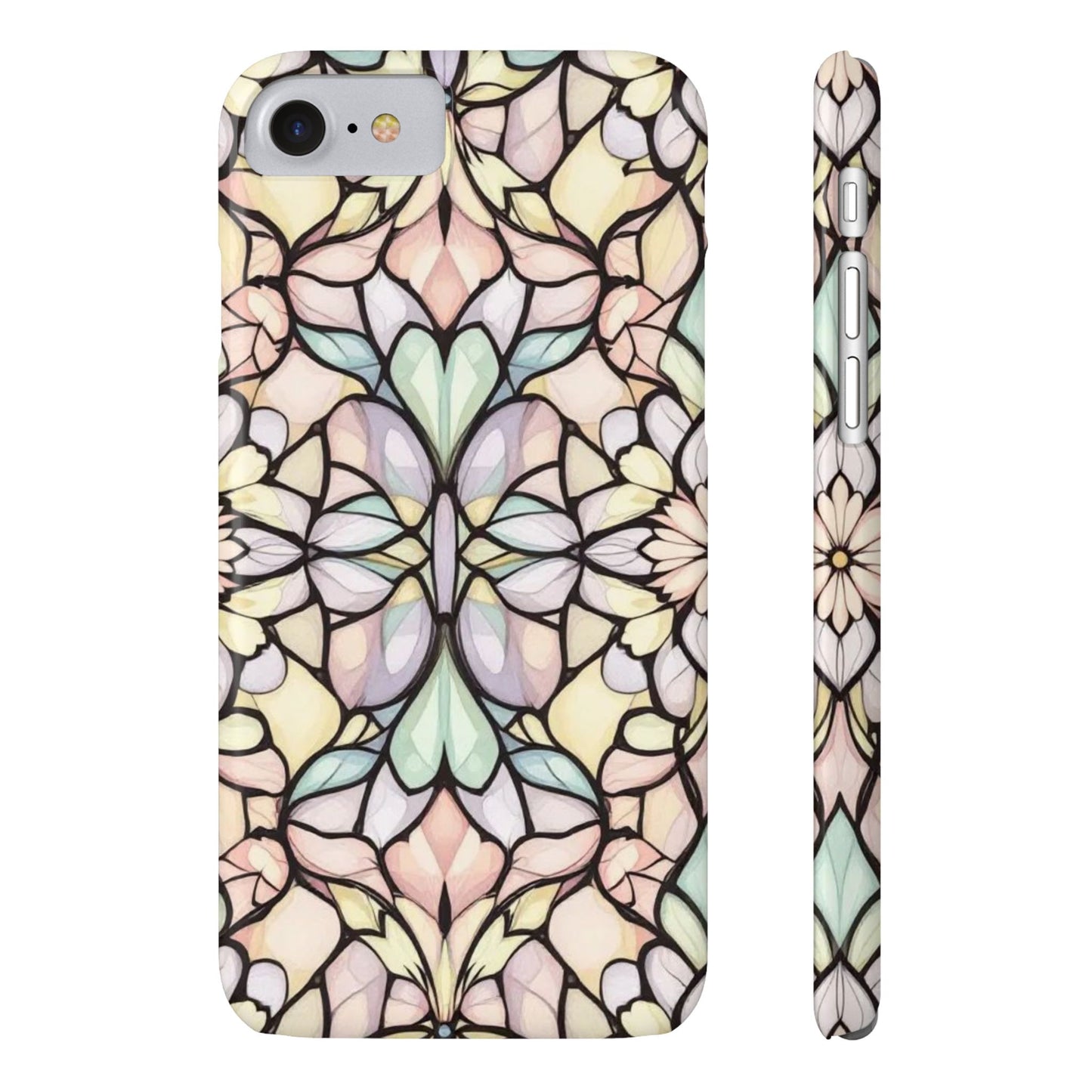 Floral Pattern Slim Phone Case - Perfect Gift for Nature Lovers, Stylish Accessory, Mobile Protection, Unique Design, Spring Vibes