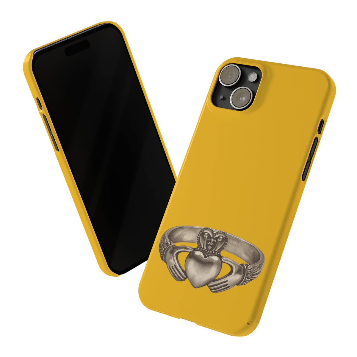 Claddagh Slim Phone Case Irish Symbol Ring Love Loyalty Friendship Vintage Gold Compatible with iPhone 17 16 15 14 13 12 11