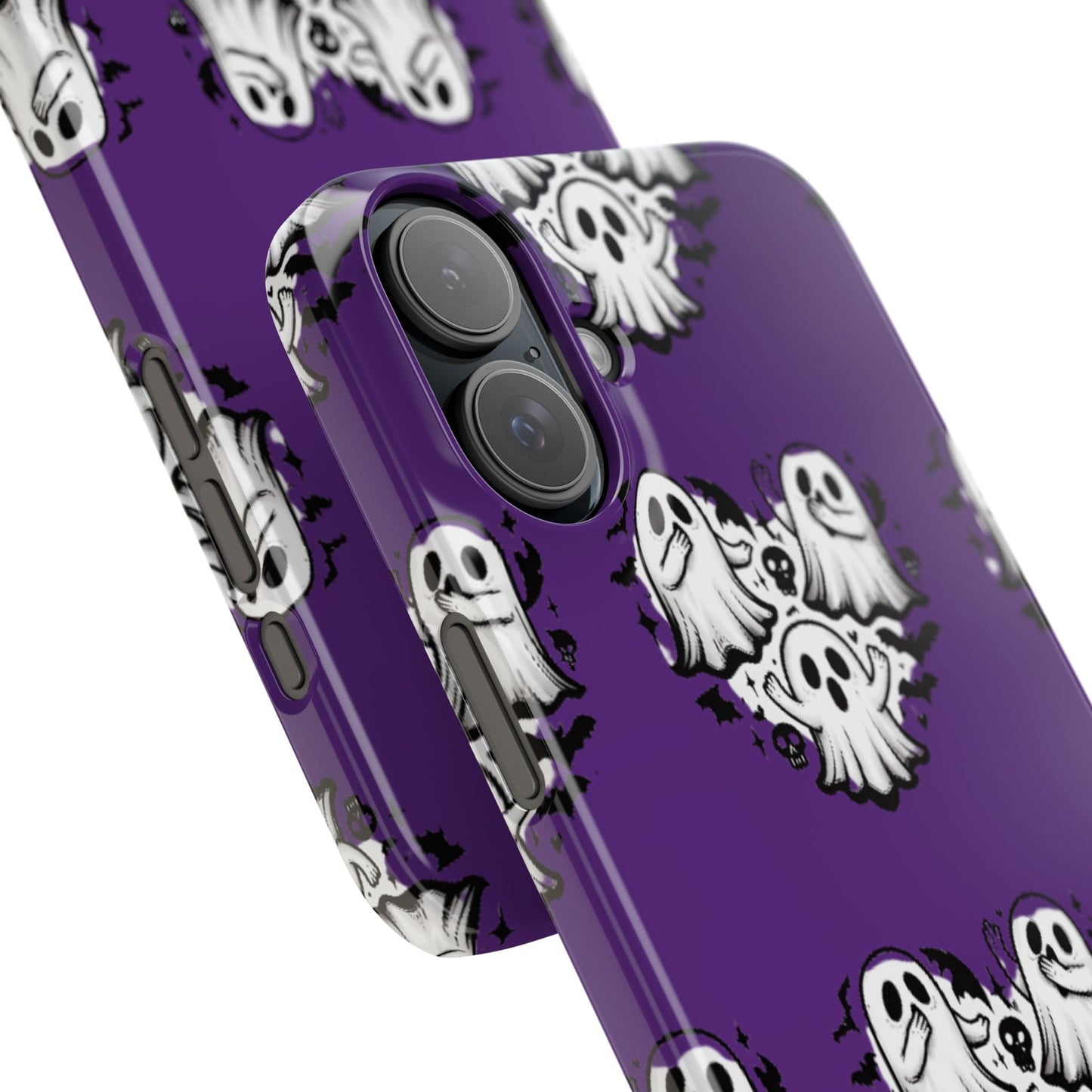 Cute Ghost Heart Slim Phone Case, Creepy Cute Spooky Heart Print, Goth Coquette Aesthetic Spooky Accessories, Halloween Gift Case