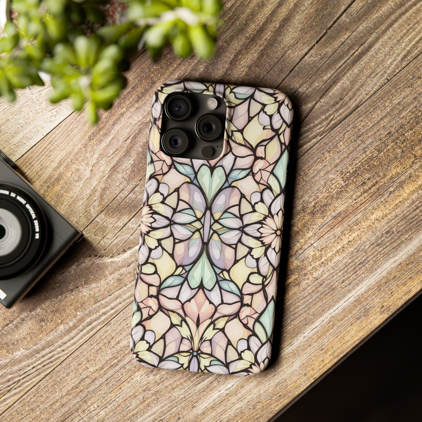 Floral Pattern Slim Phone Case - Perfect Gift for Nature Lovers, Stylish Accessory, Mobile Protection, Unique Design, Spring Vibes