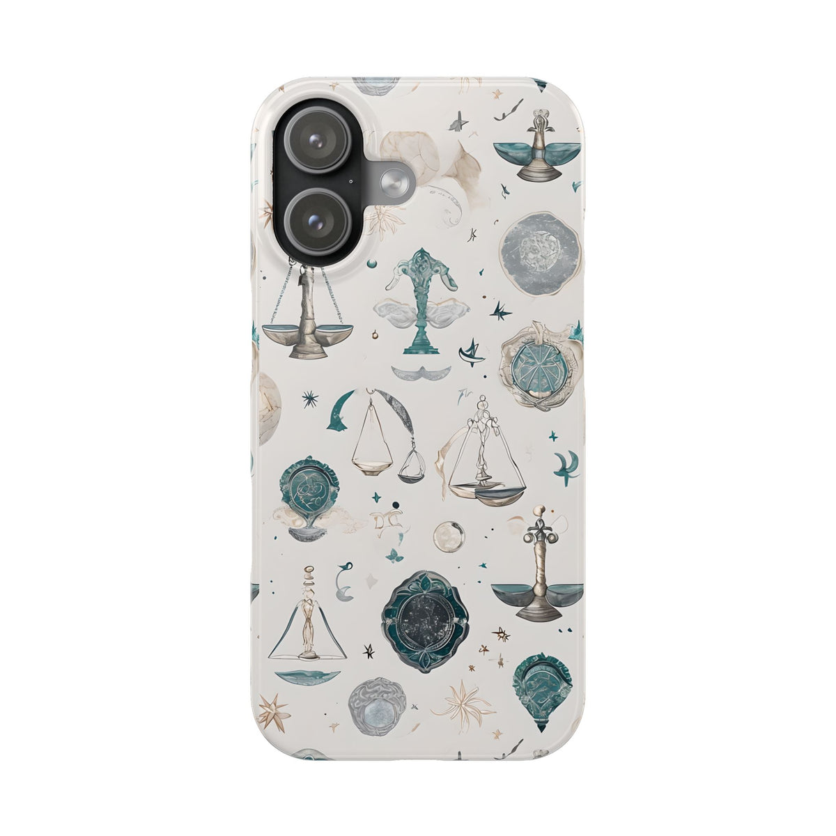 Libra Zodiac Slim Phone Case Astrology Gift for Her, Celestial Star Sign Cover, Birthday Gift, Compatible with iPhone 17, 16, 15, 14, 13