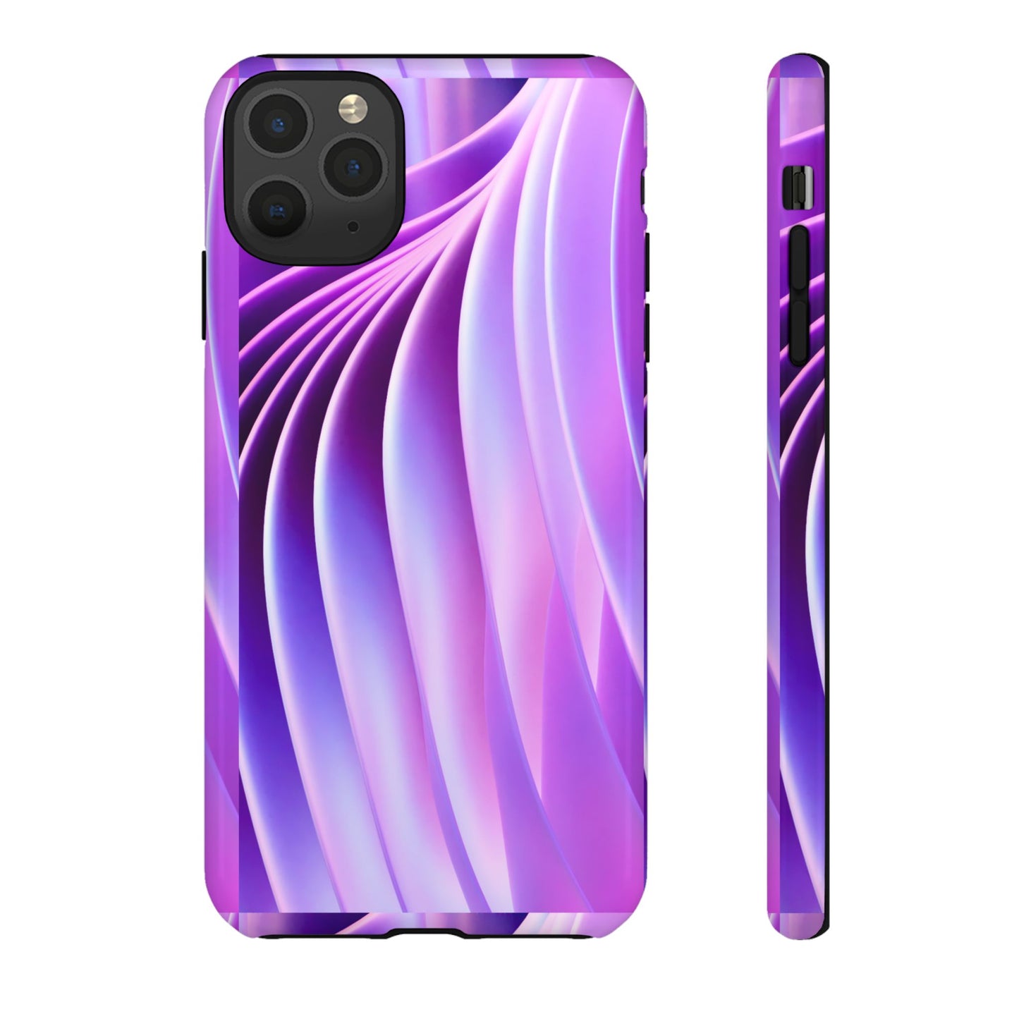 Lavender Wave Tough Phone Case - Abstract Gradient Art, Purple Aesthetic Design, Compatible with iPhone, Galaxy, and Google Phones