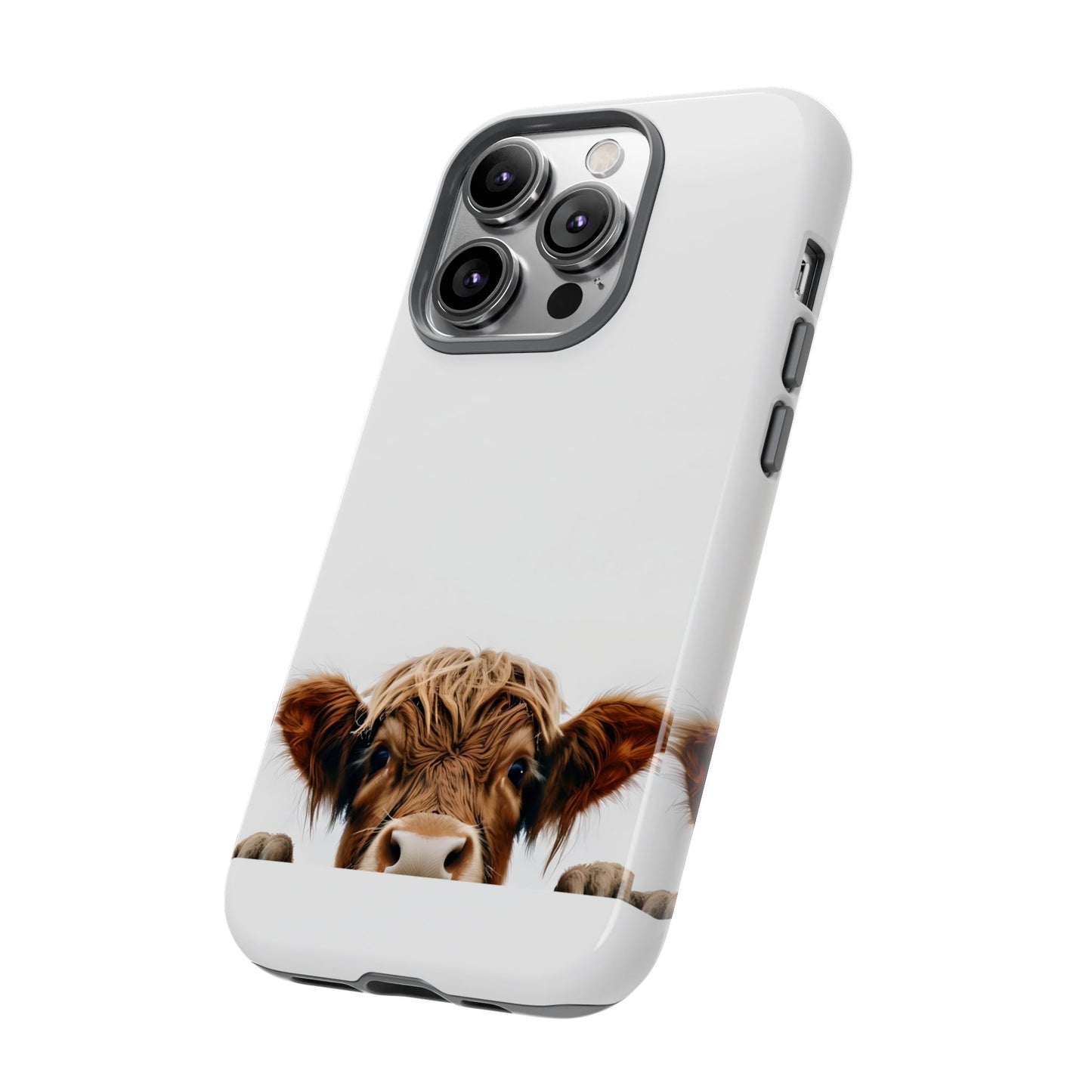 Highland Cow Phone Case - Cute Animal Lover Gift , Wildlife Nature Tough Phone Case , Compatible with iPhone, Galaxy, Google