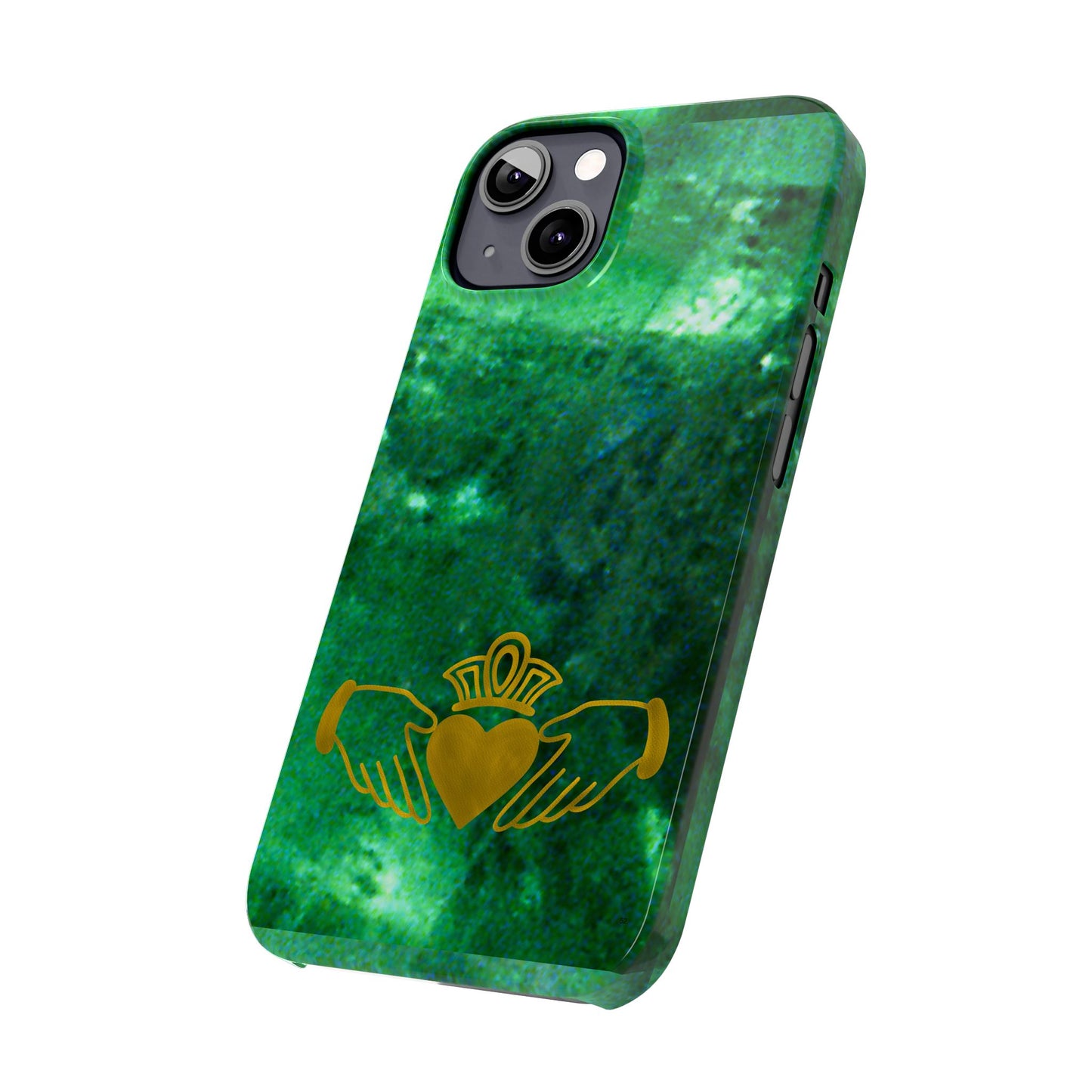 Claddagh Slim Phone Case, Irish Symbol Ring, Love Loyalty Friendship Vintage Gold, Compatible with iPhone 17 16 15 14 13 12 11
