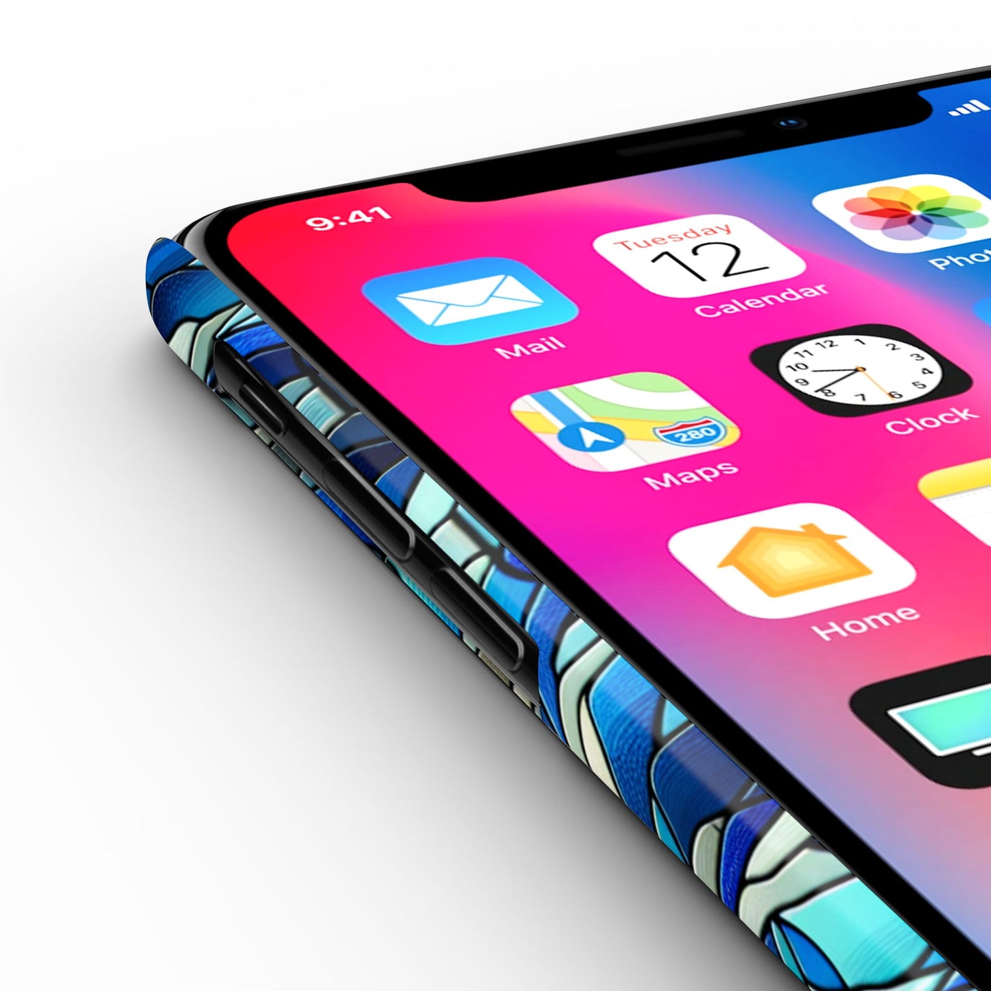 Stained Glass Slim Phone Cases, Floral Phone Covers, Unique Gifts, Artistic Phone Skins, Smartphone Accessories, Stylish Cases