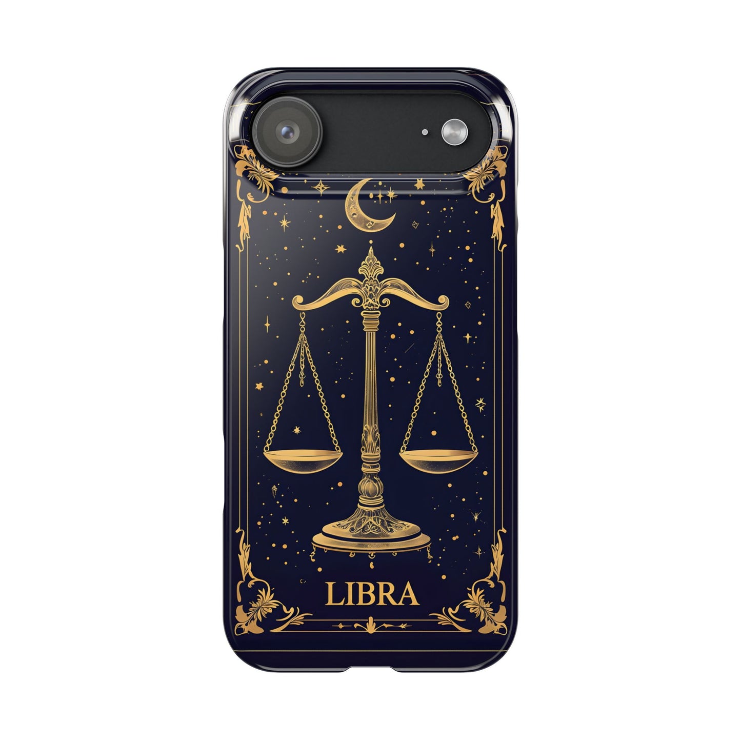 Libra Zodiac Slim Phone Case Astrology Gift for Her, Celestial Star Sign Cover, Birthday Gift, Compatible with iPhone 17, 16, 15, 14, 13