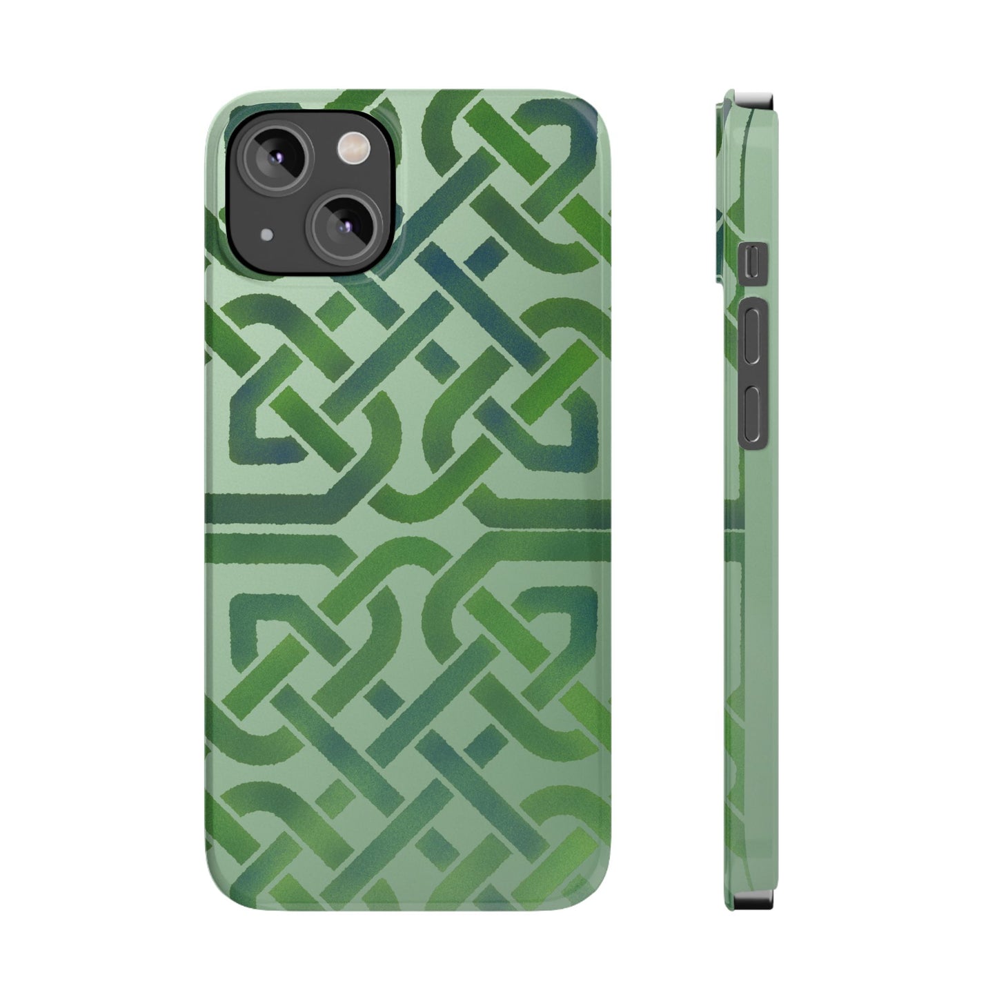 Celtic Knot Slim Phone Case, Irish Heritage Pattern Phone Cover, Celtic Art Design, Irish Culture Gift Compatible with iPhone