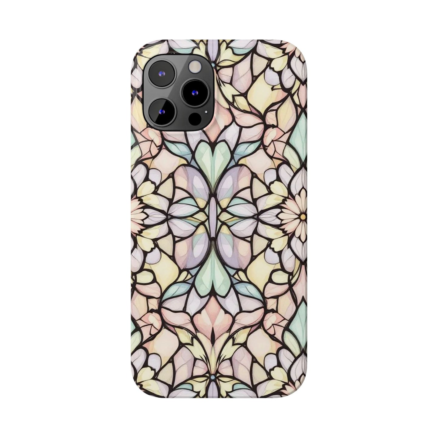 Floral Pattern Slim Phone Case - Perfect Gift for Nature Lovers, Stylish Accessory, Mobile Protection, Unique Design, Spring Vibes