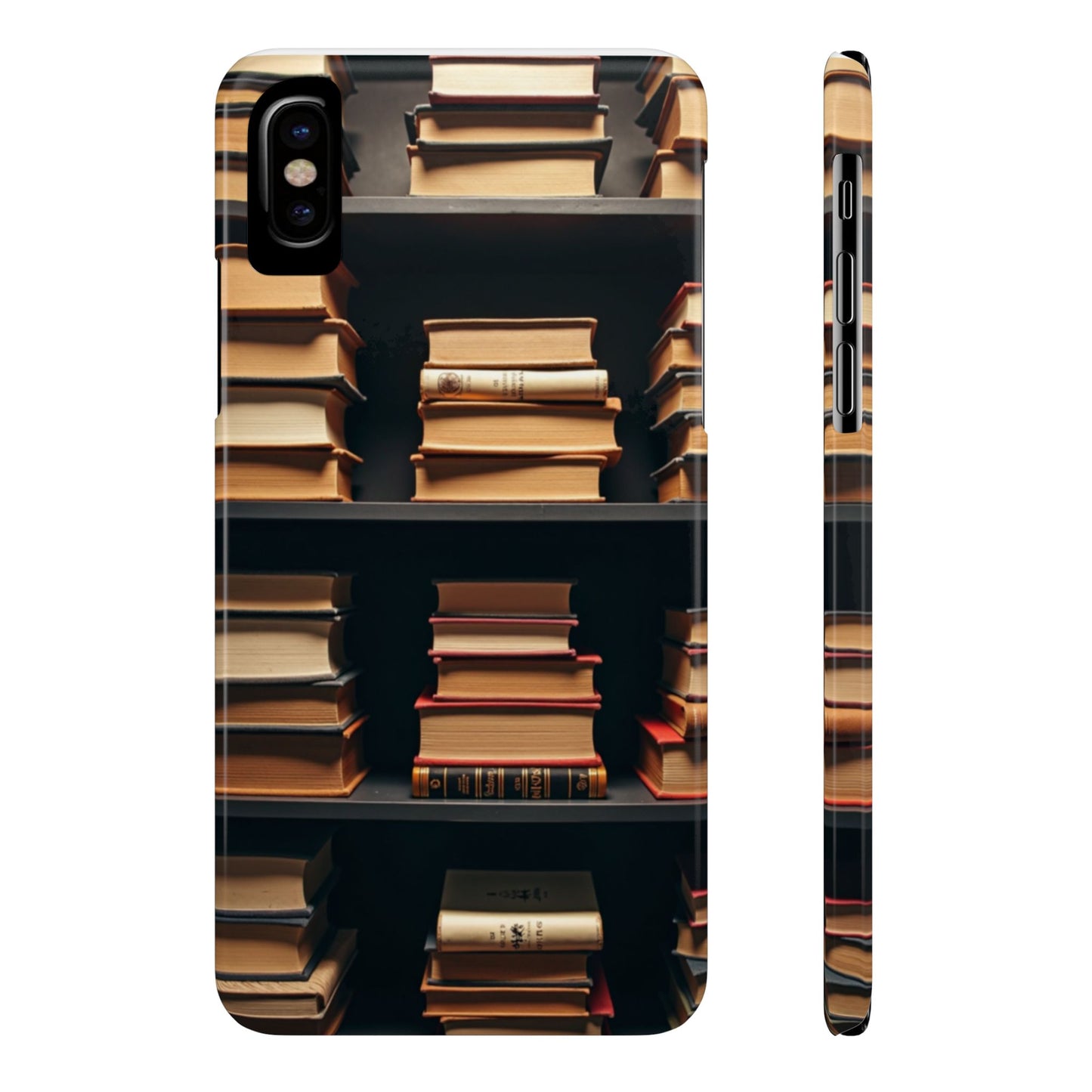 Bookshelf Slim Phone Cases, Literary Gift, Book Lover Accessory, School Supplies, Unique Phone Cover for Readers