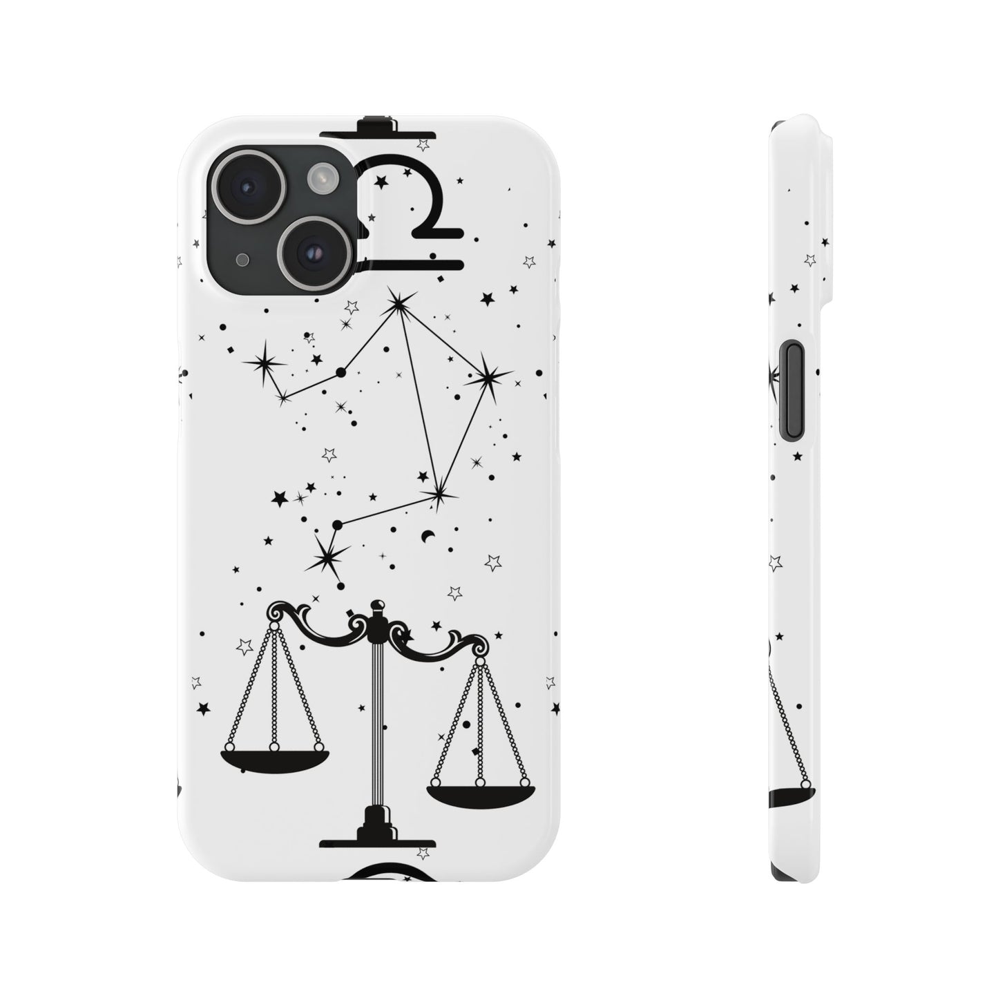 Libra Zodiac Slim Phone Case Astrology Gift for Her, Celestial Star Sign Cover, Birthday Gift, Compatible with iPhone 17, 16, 15, 14, 13