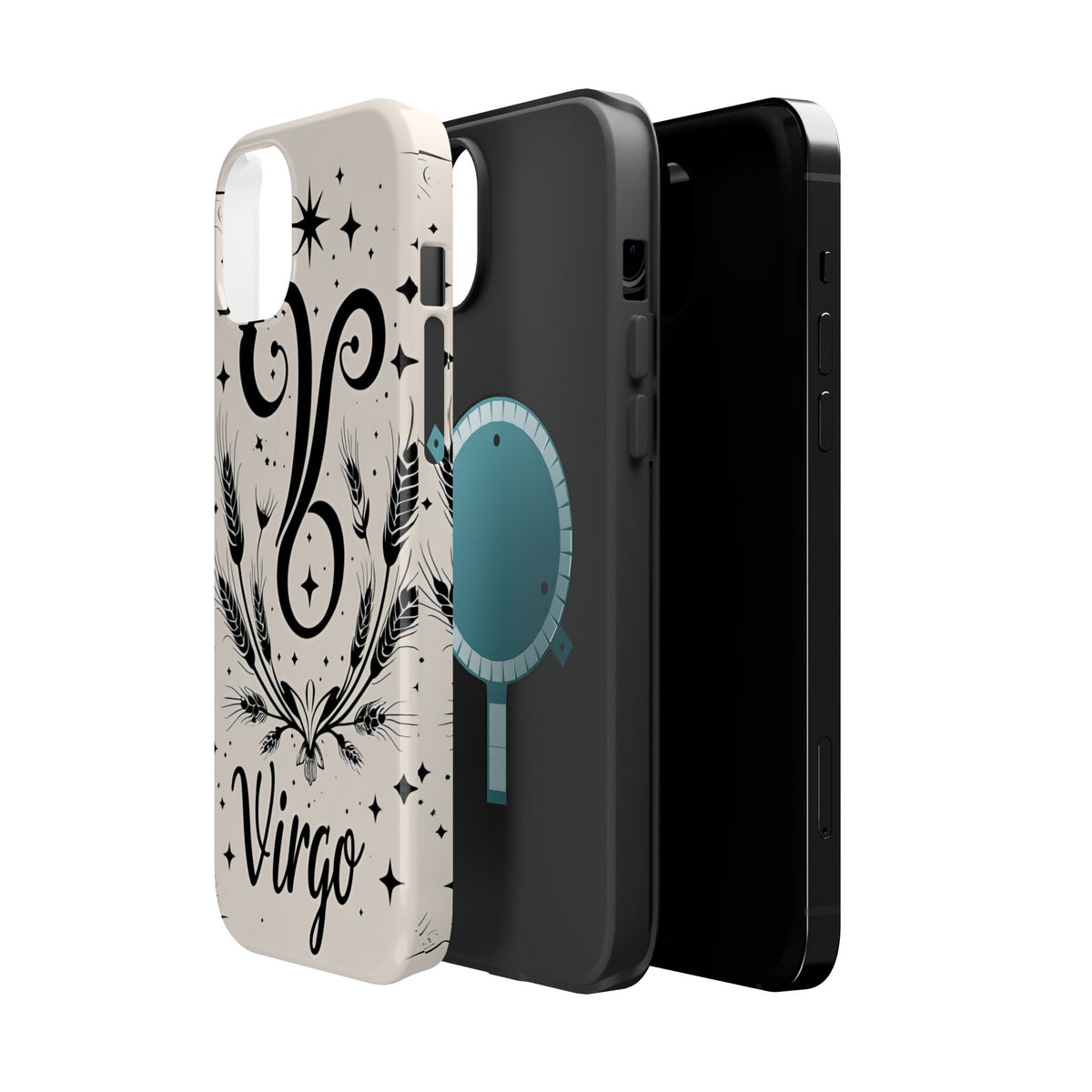 Virgo Zodiac Magnetic Phone Case, Astrology, Celestial Star Sign Cover, Compatible with iPhone 17, 16, 15, 14, 13