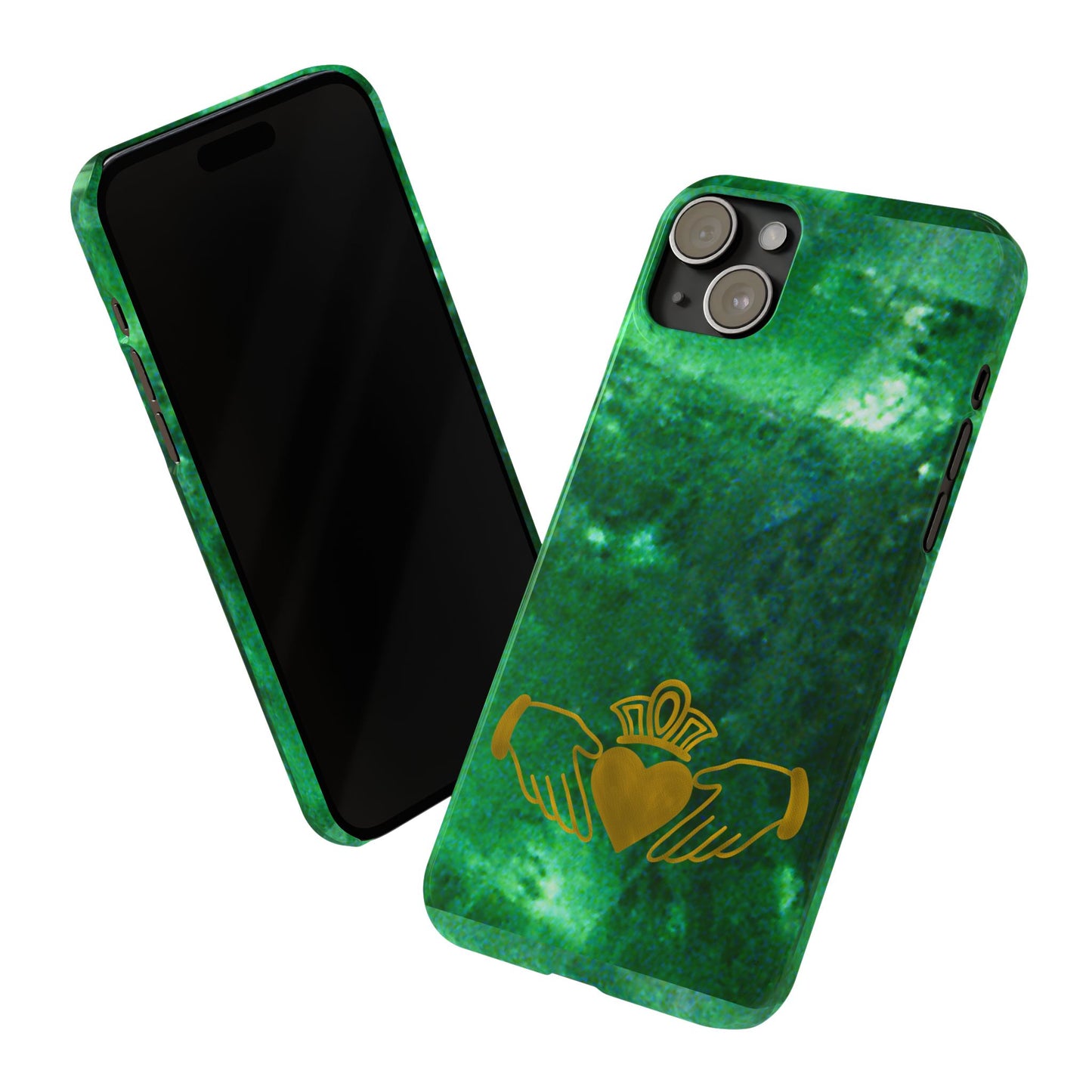 Claddagh Slim Phone Case, Irish Symbol Ring, Love Loyalty Friendship Vintage Gold, Compatible with iPhone 17 16 15 14 13 12 11