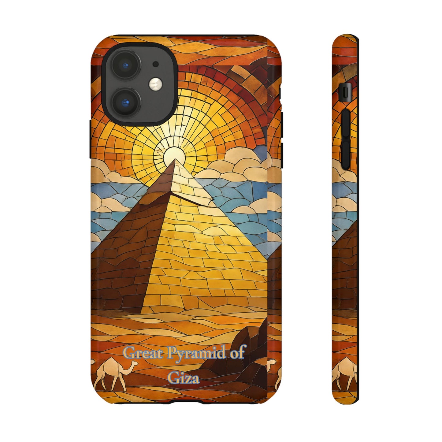 Great Pyramid of Giza Tough Phone Case - Ancient Egypt Aesthetic, World Wonder Art Design, Compatible with iPhone, Galaxy, and Google Phones
