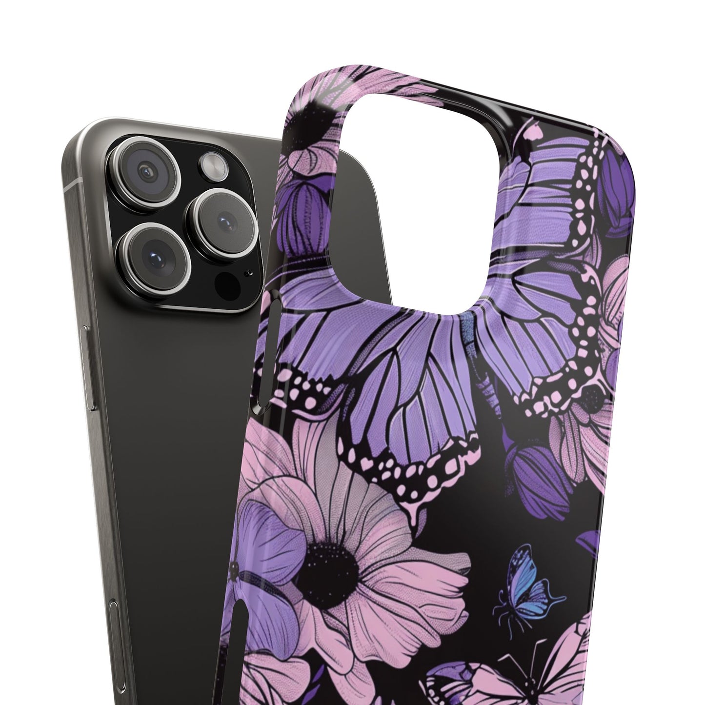 Butterfly Floral Phone Case | Slim Phone Cases for Nature Lovers, Floral Gifts, Trendy Accessories, Spring Vibes, Unique Phone Cover