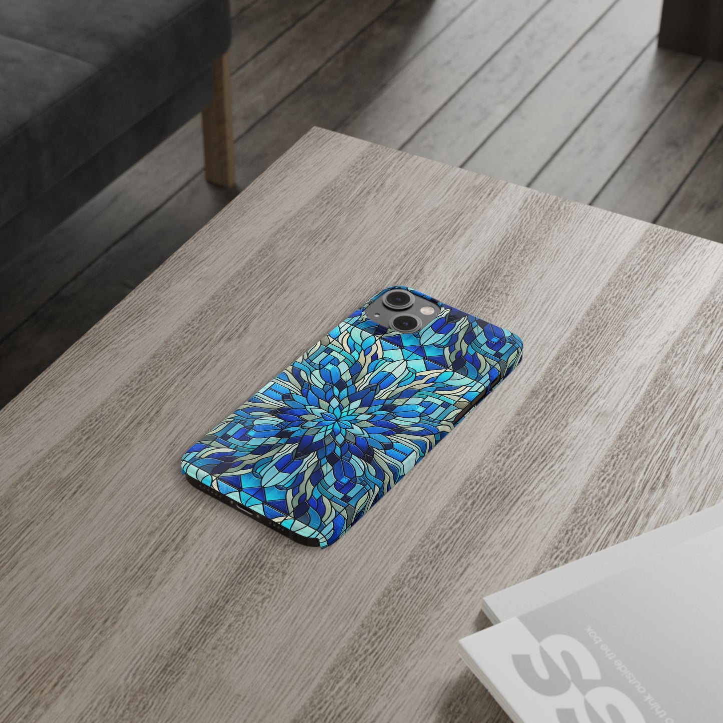Stained Glass Slim Phone Cases, Floral Phone Covers, Unique Gifts, Artistic Phone Skins, Smartphone Accessories, Stylish Cases
