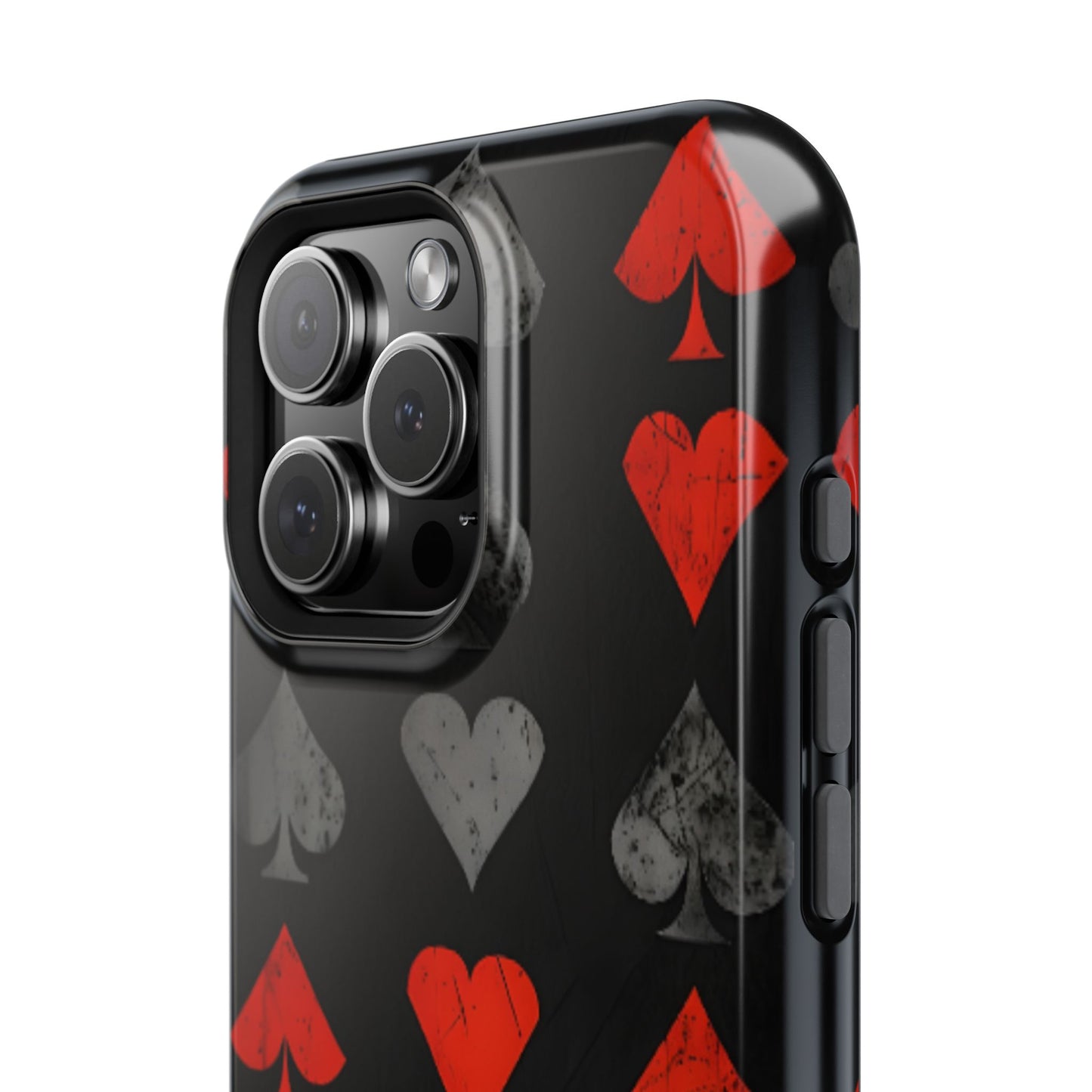 Alice in Wonderland Magnetic Phone Case, Dark Fantasy Card Suits Phone Cover, Compatible with iPhone 17, 16, 15, 14, 13