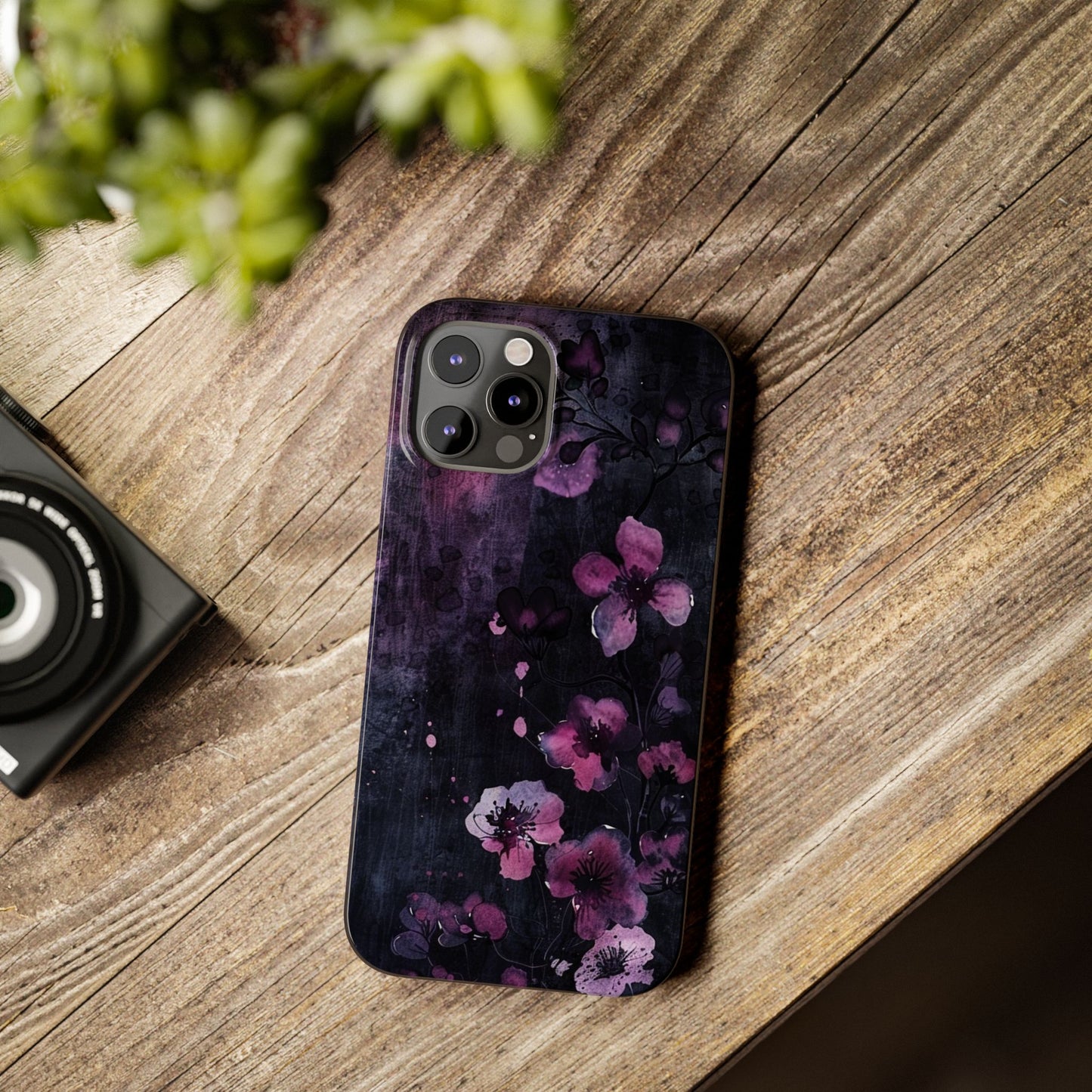 Elegant Floral Slim Phone Case - Perfect Gift for Her, Stylish iPhone Cover, Birthday Surprise, Spring Accessory, Cute Phone Protector