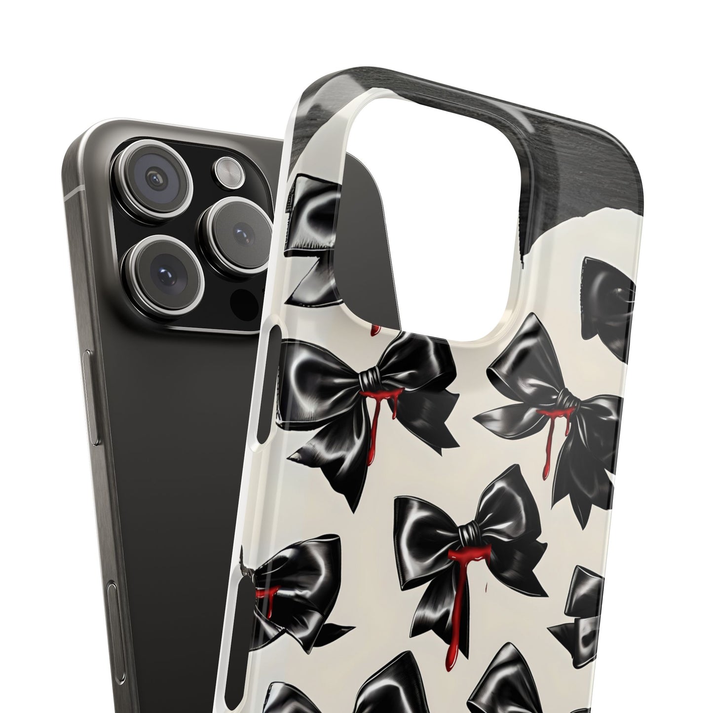Spooky Halloween Slim Phone Case, Goth Coquette Aesthetic, Cute Horror Style, Perfect for Birthdays and Special Occasions