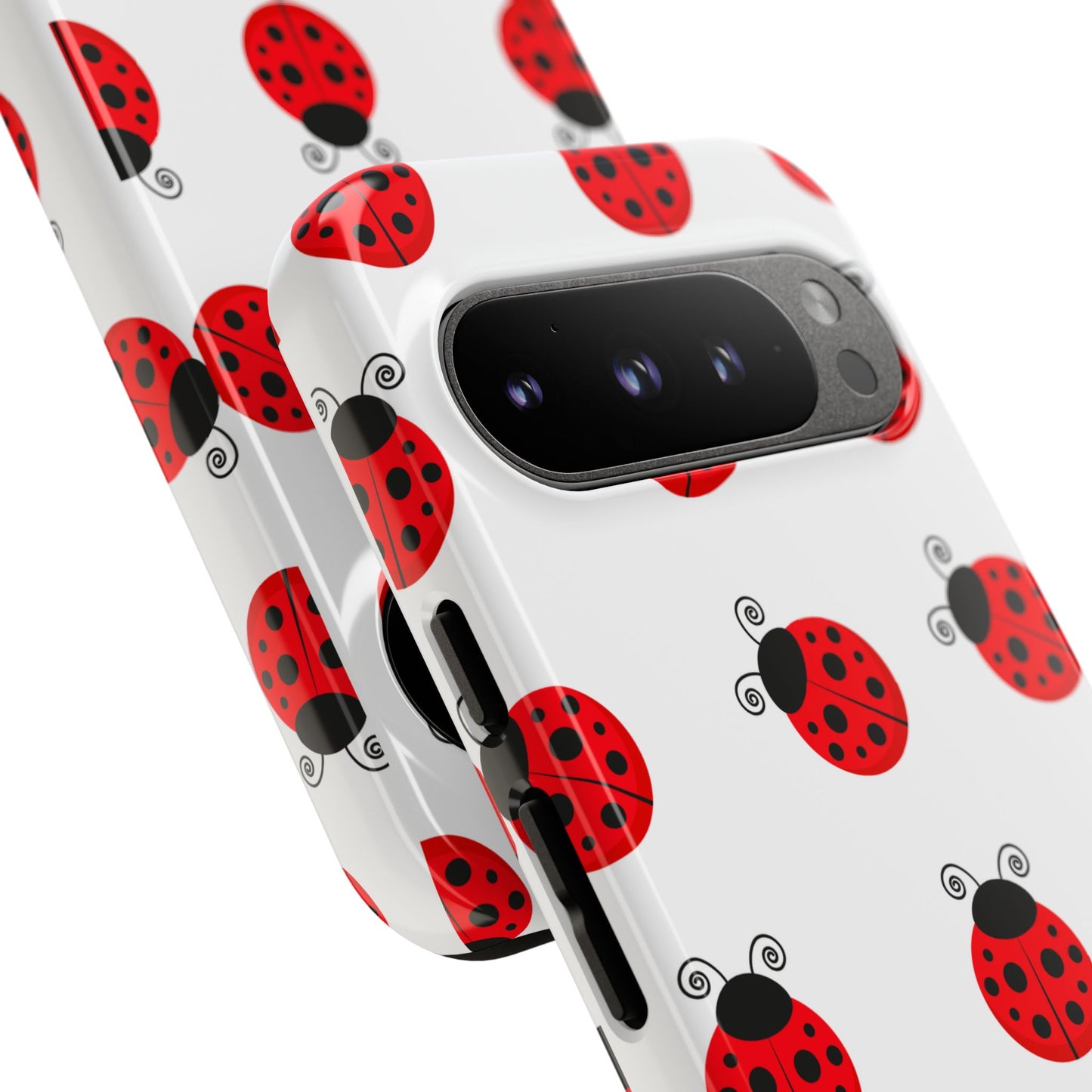 Ladybug Tough Phone Case - Cute Insect Aesthetic, Nature-Inspired Pattern Art, Compatible with iPhone, Galaxy, and Google Phones